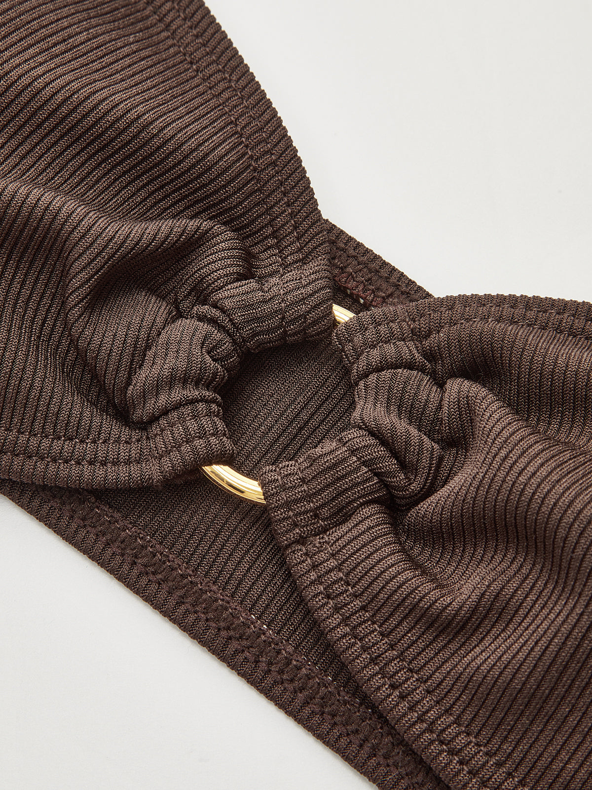 Ring Detail Halter Bikini Set