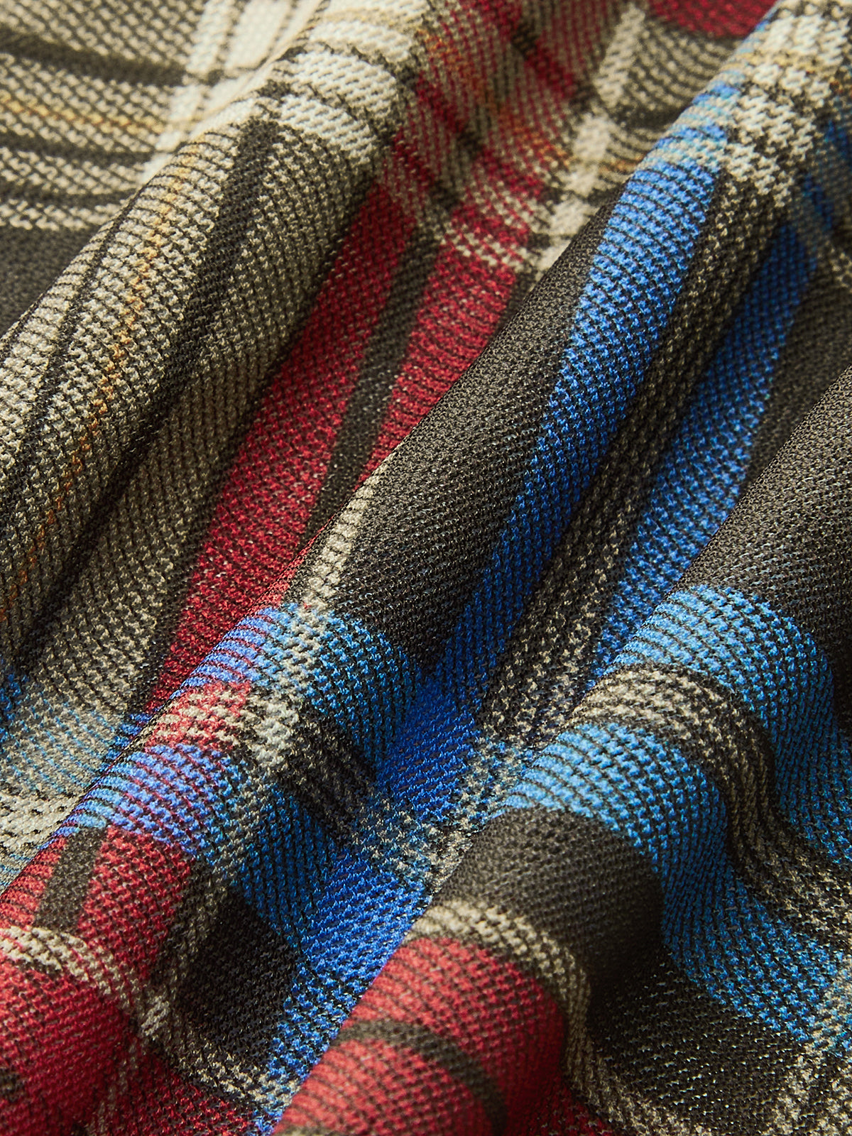 Plaid Knotted Tie-Back Top