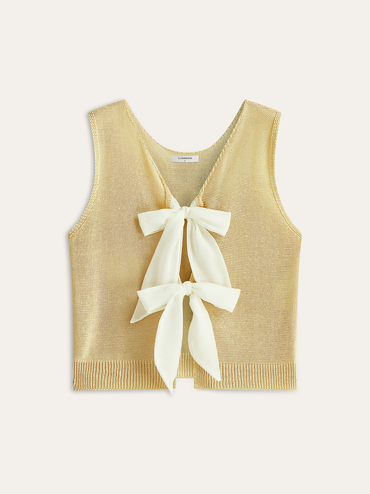 Bow Tie Wool Knit Top