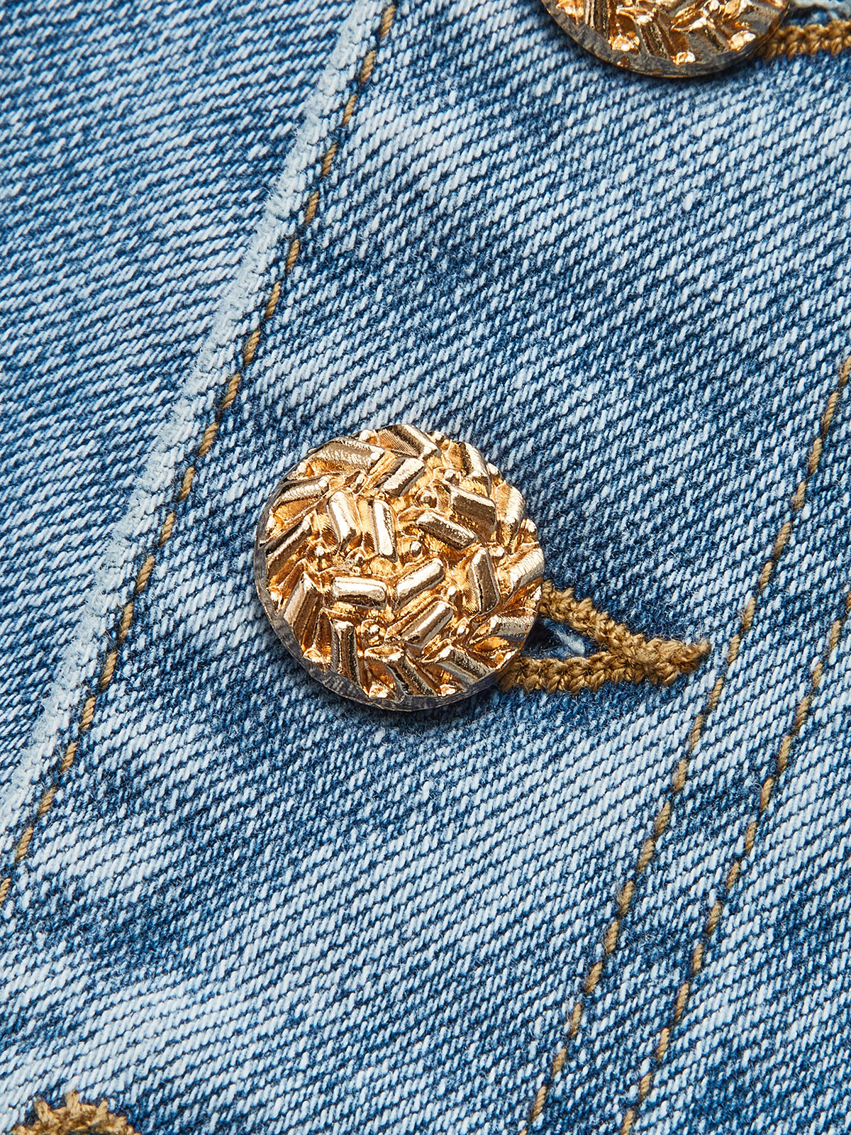 Mid-Waisted Button-fly Flared Jeans