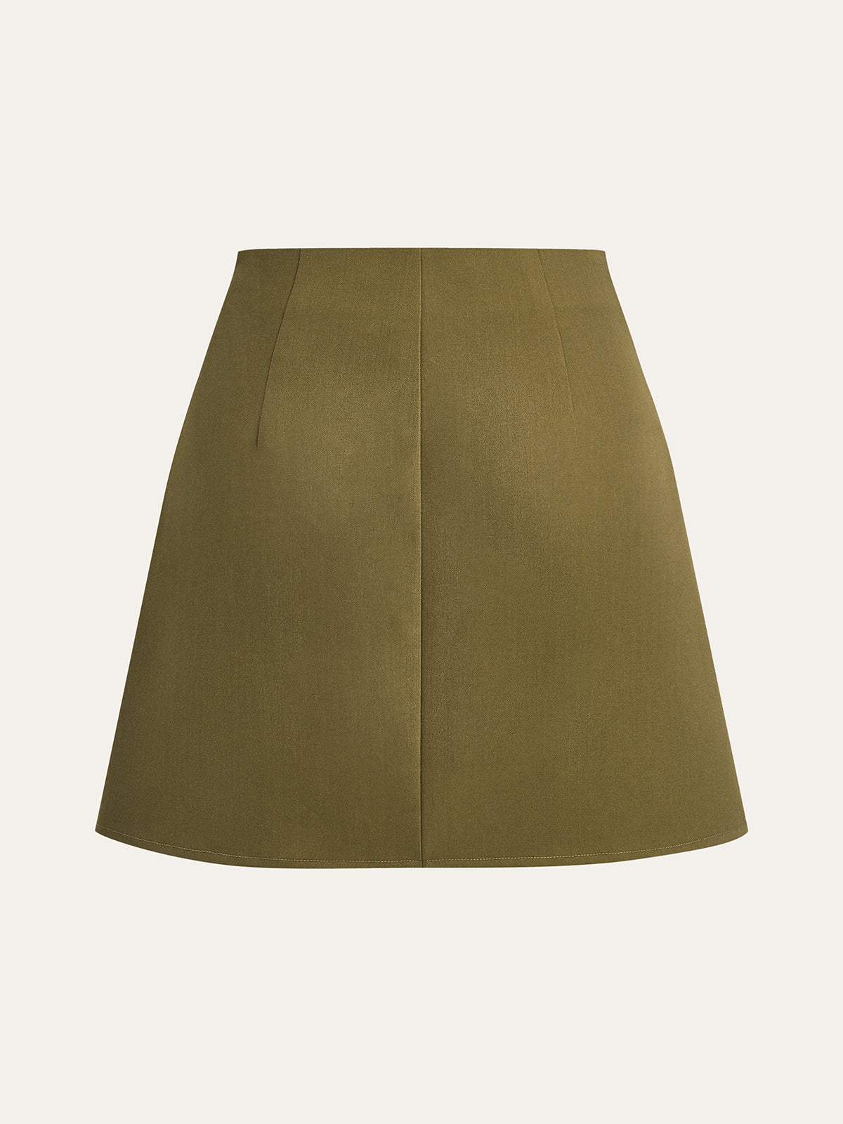 Pocketed Wrap Pleated Skirt