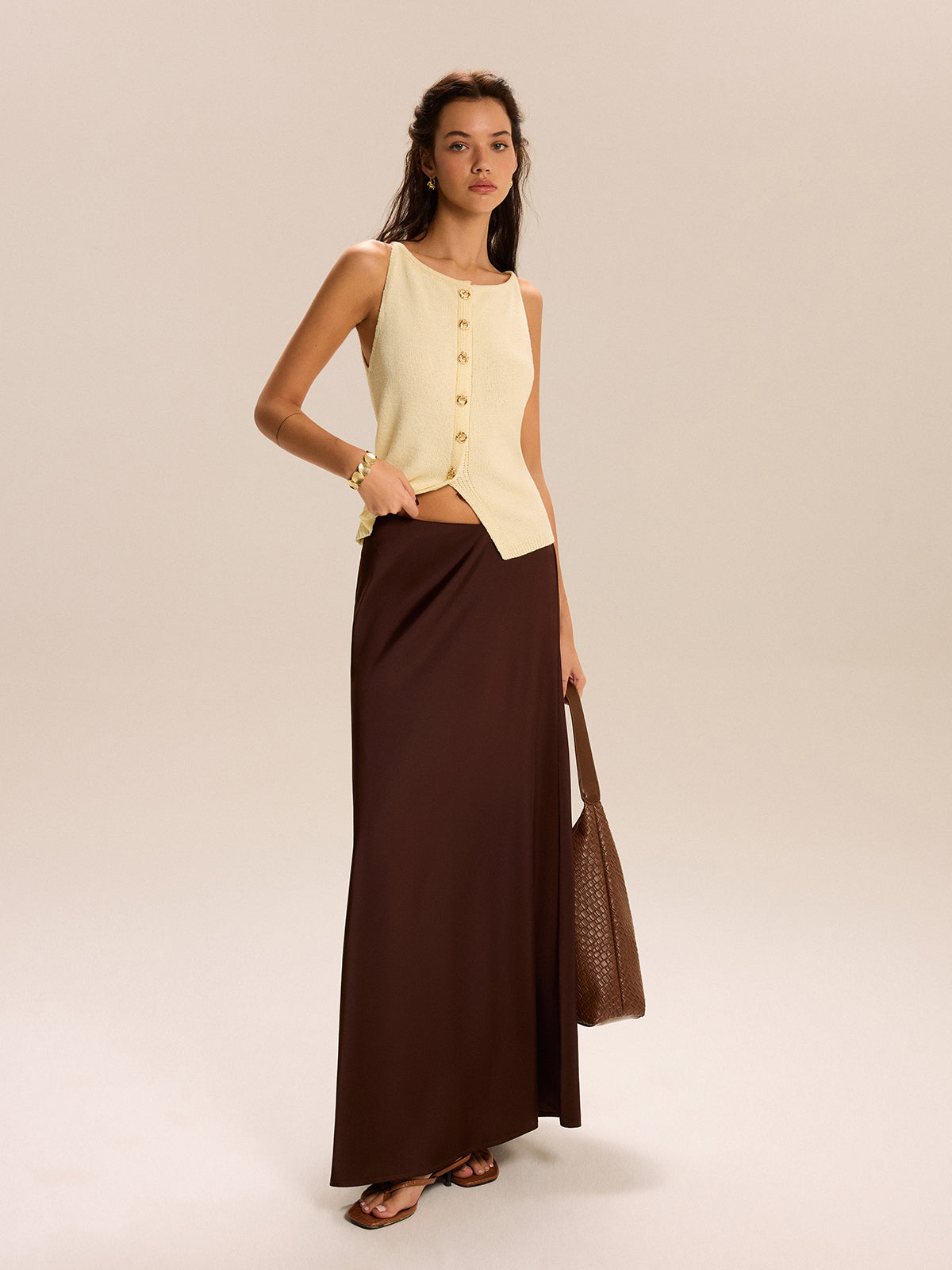 Knit Button-Front Tank Top