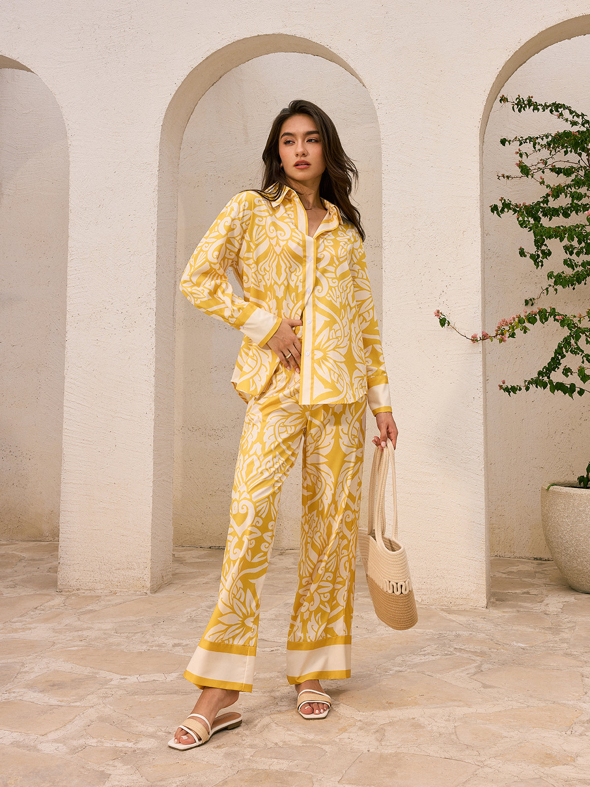 Oversized Patterned Shirt