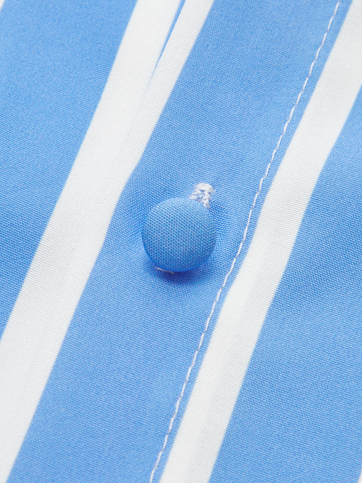 Belted Striped Dress with Puff Sleeves