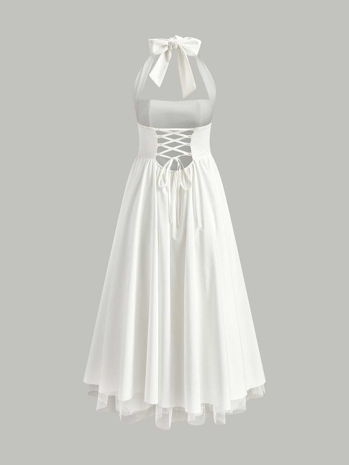 Halter Backless Zipper Sleeveless Dress