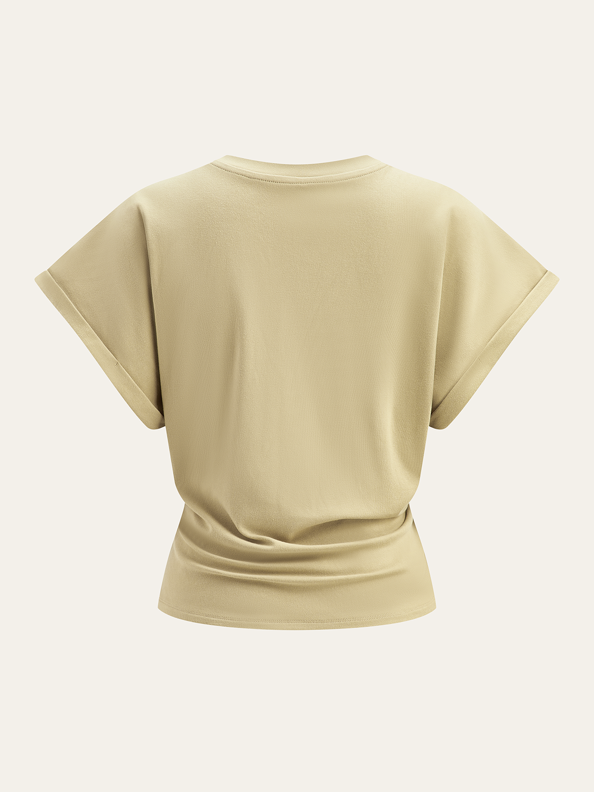 Asymmetrical Ruched Top with Decorative Pin