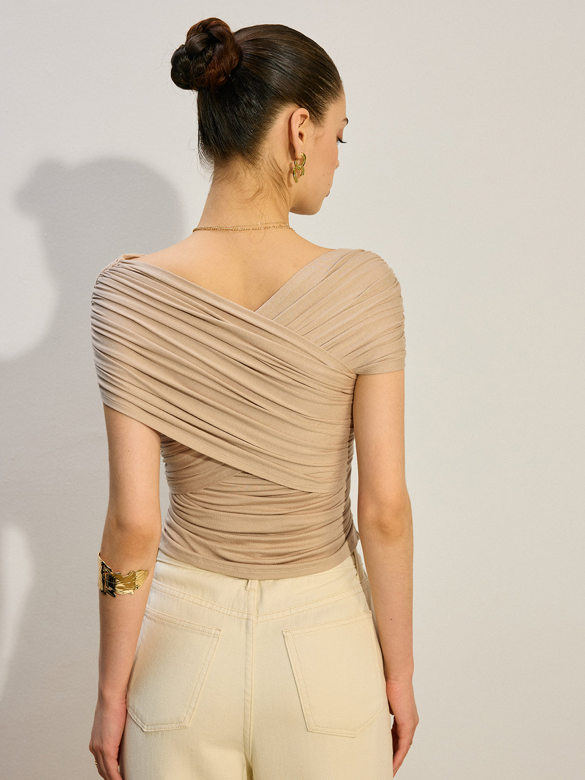 Ruched Crisscross  Top