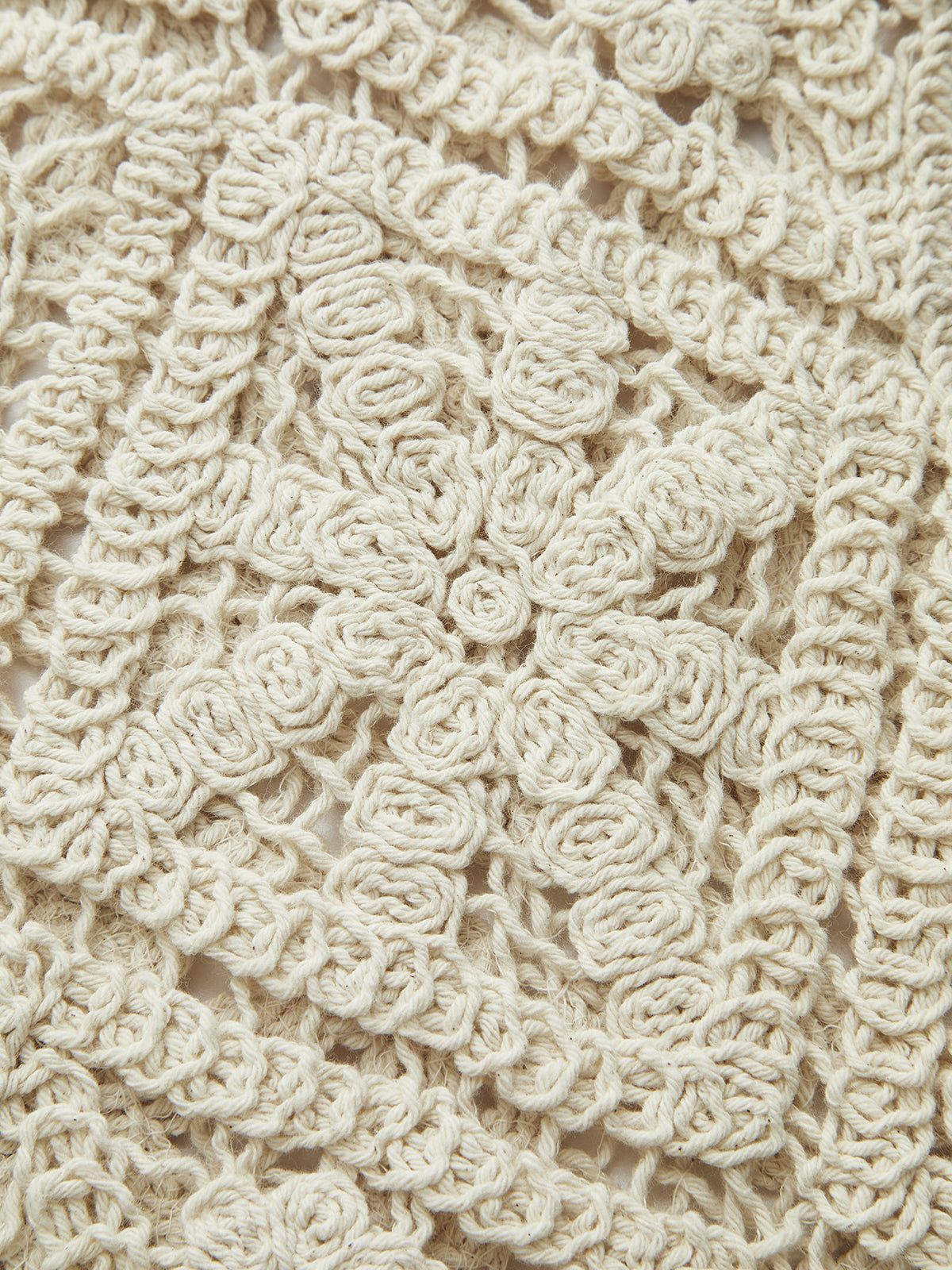 Crochet Knit Vest with Button Front