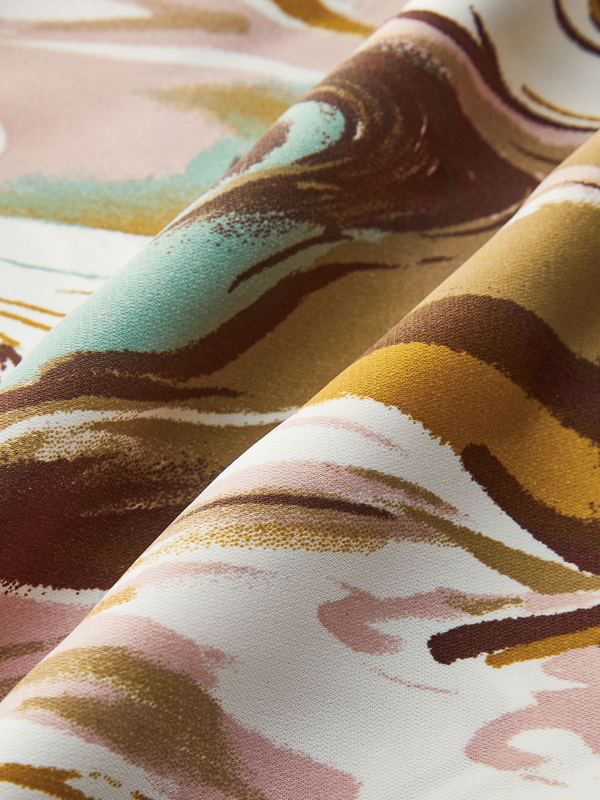 Abstract Print Halter Neck Top