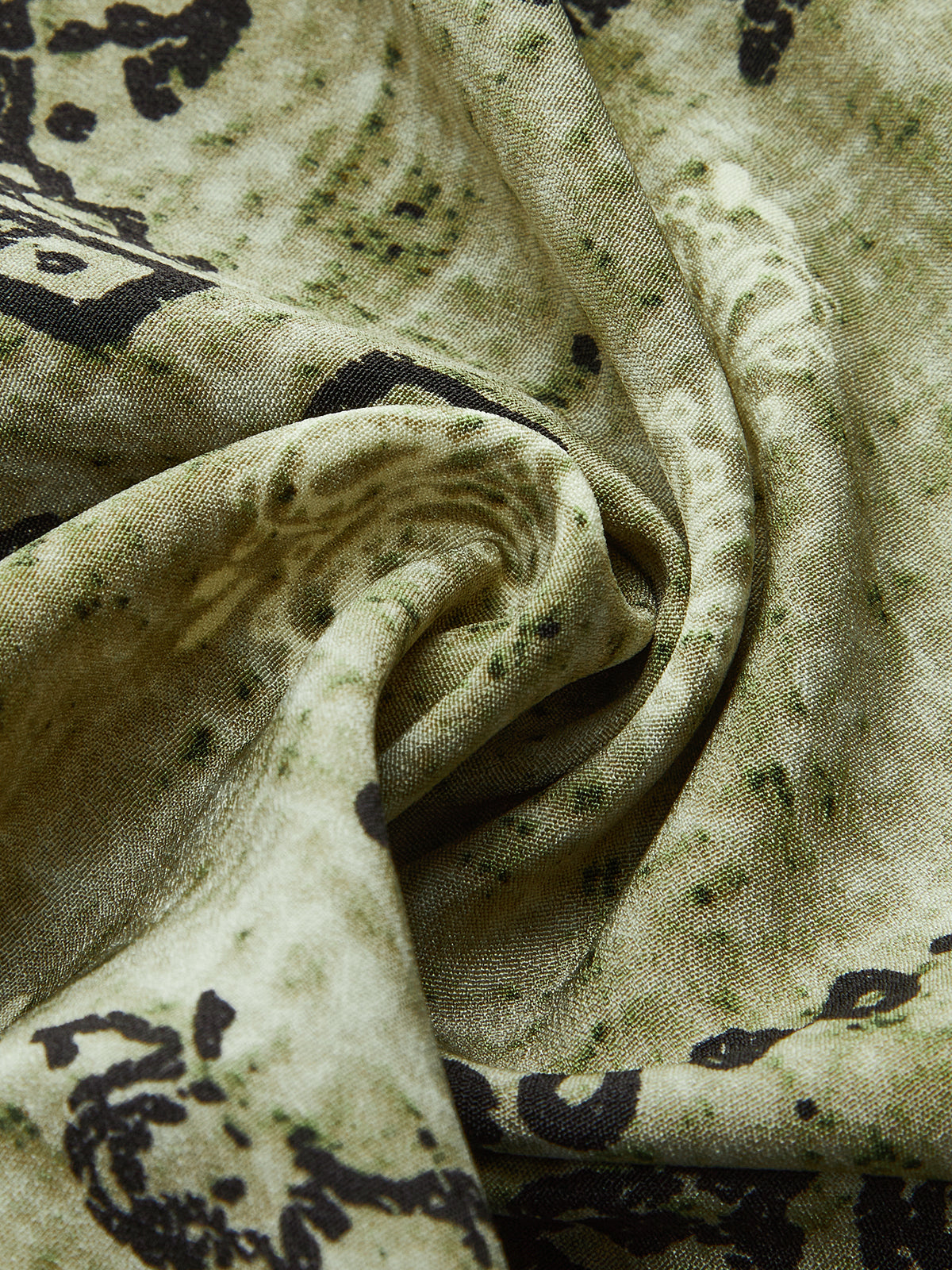 Paisley Print Wide-Leg Pants