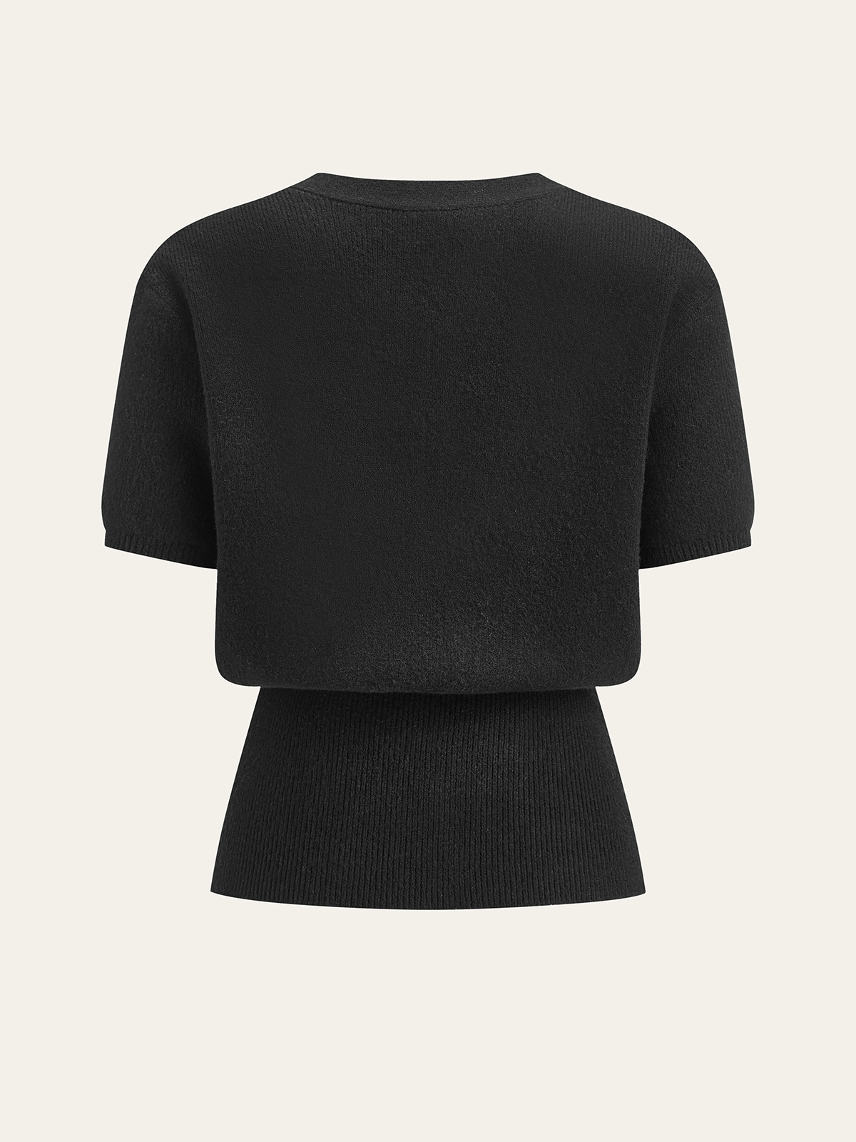 Metal Button V-Neck Sweater