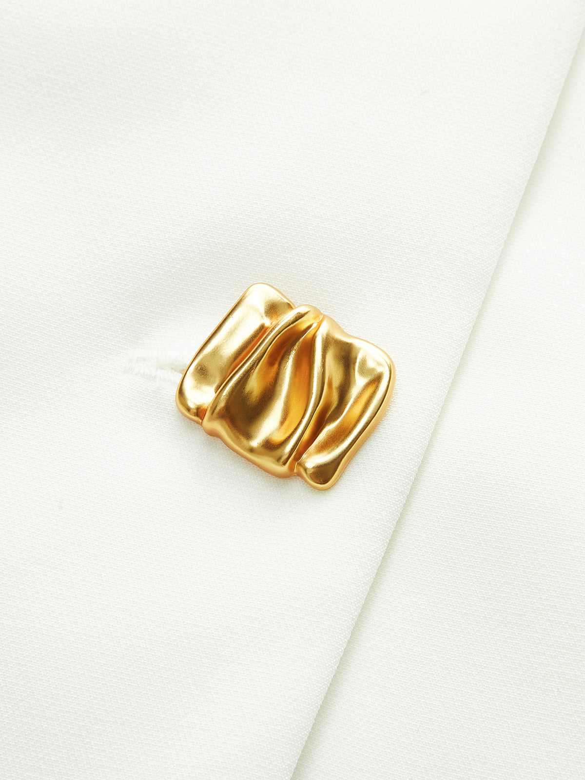 Golden Button Colorblock Midi Dress