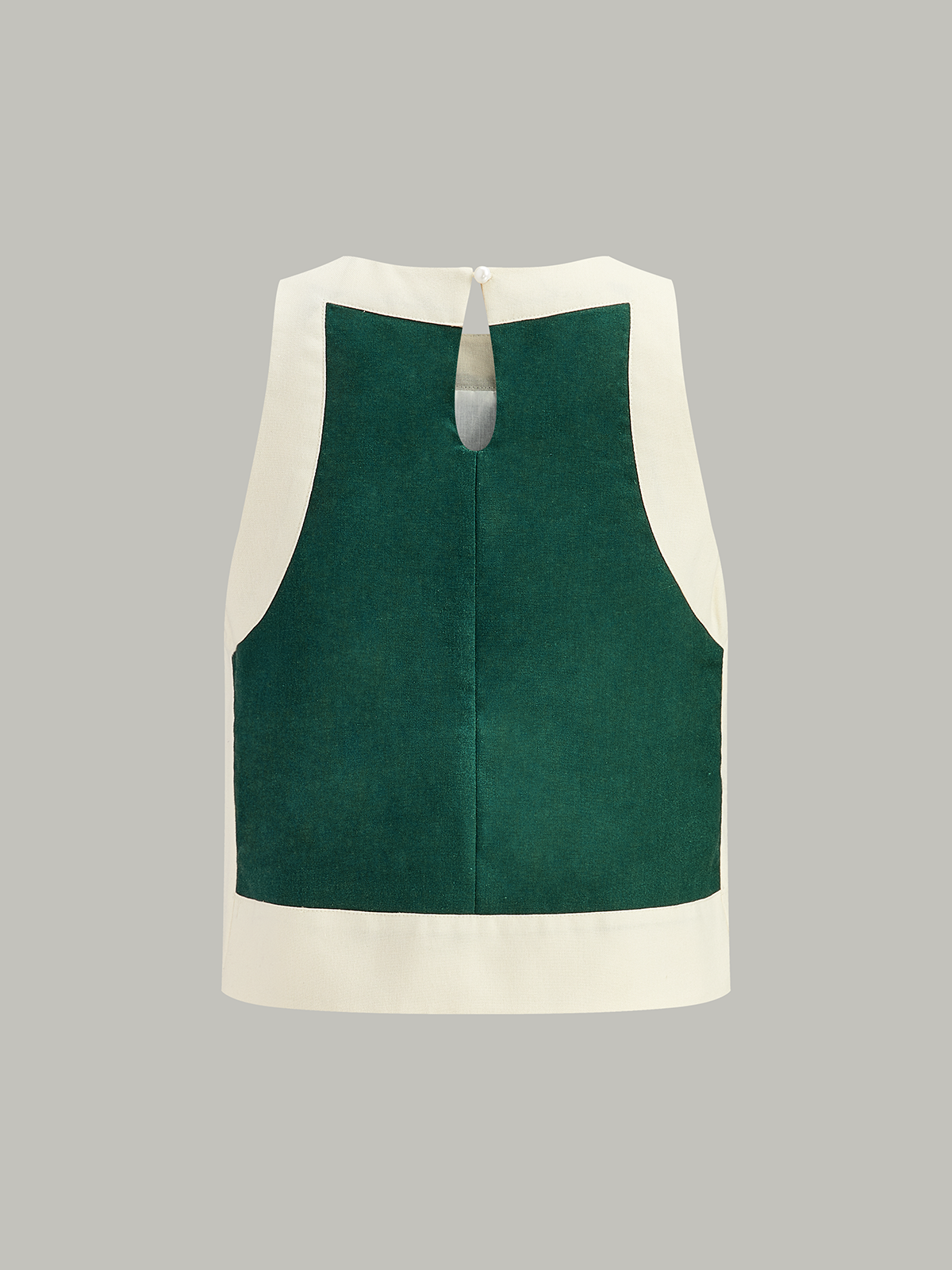 Contrast Trim Crop Top and Wide-Leg Pants Set