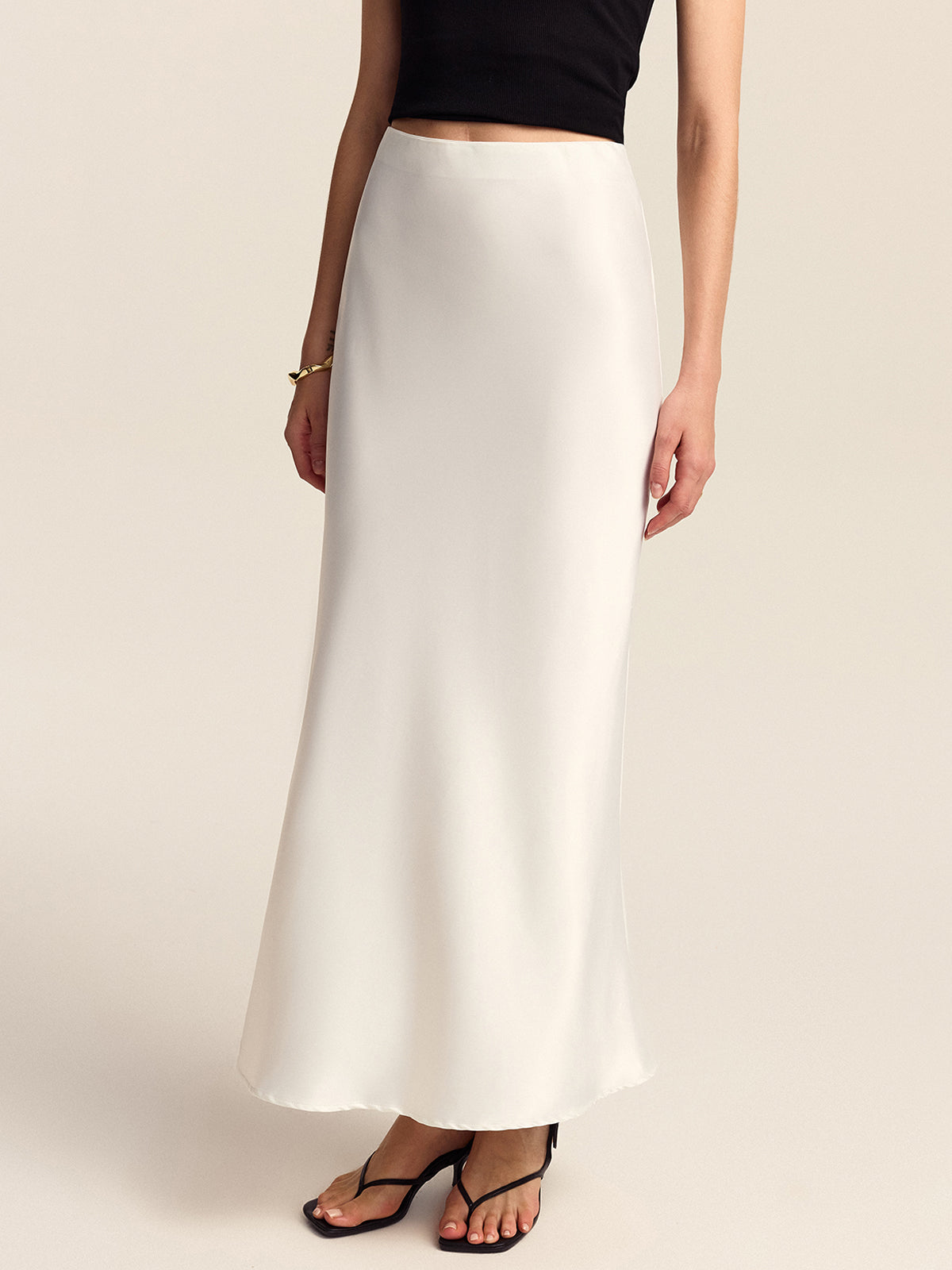 Satin Mermaid Midi Skirt