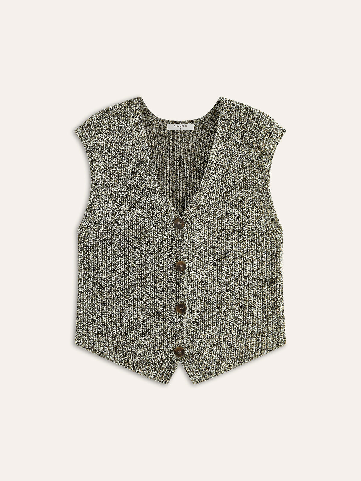 Knit Button-Down Vest