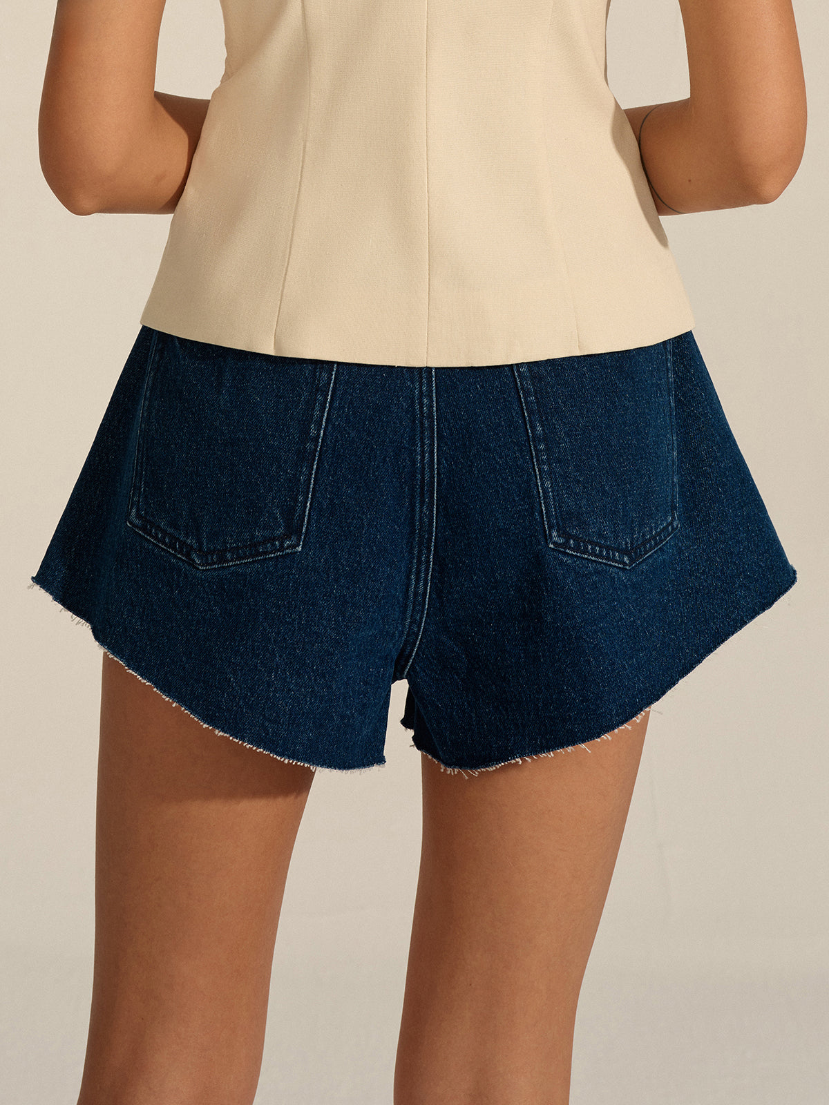 High-Waisted Denim Shorts