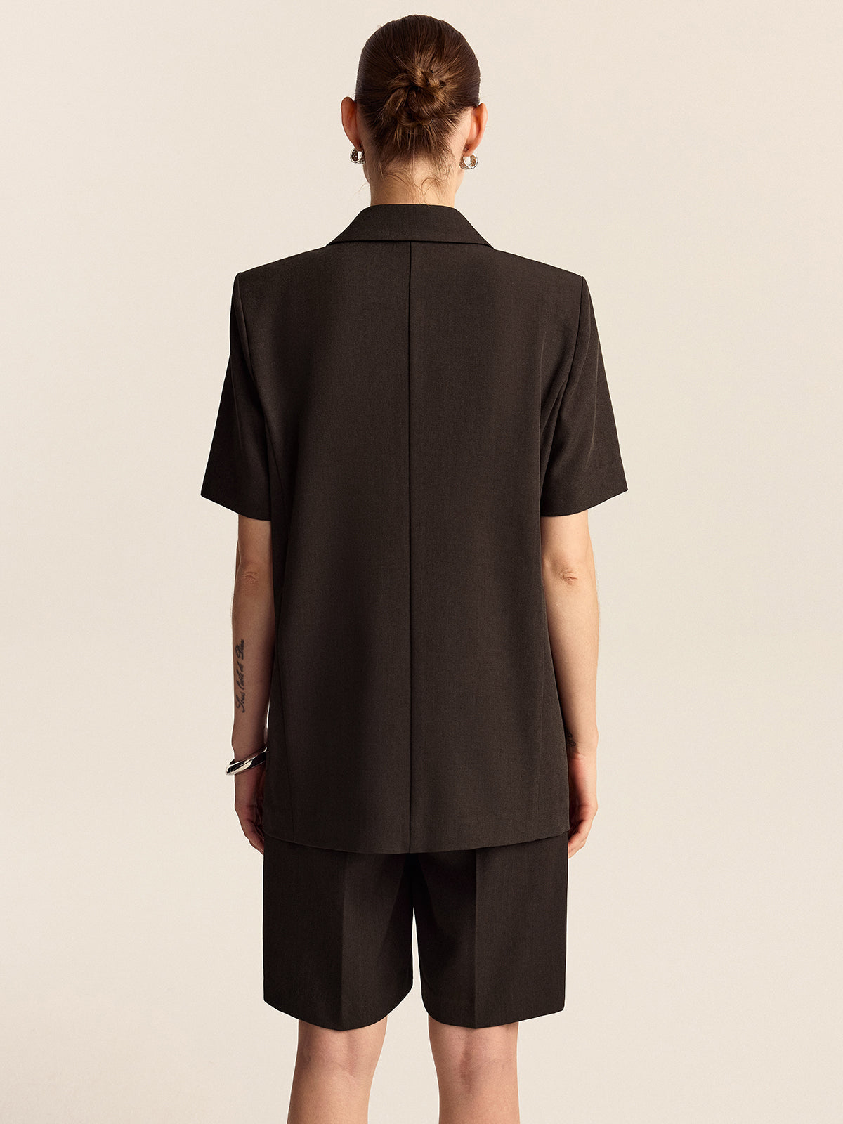 Oversized Short-Sleeved Blazer