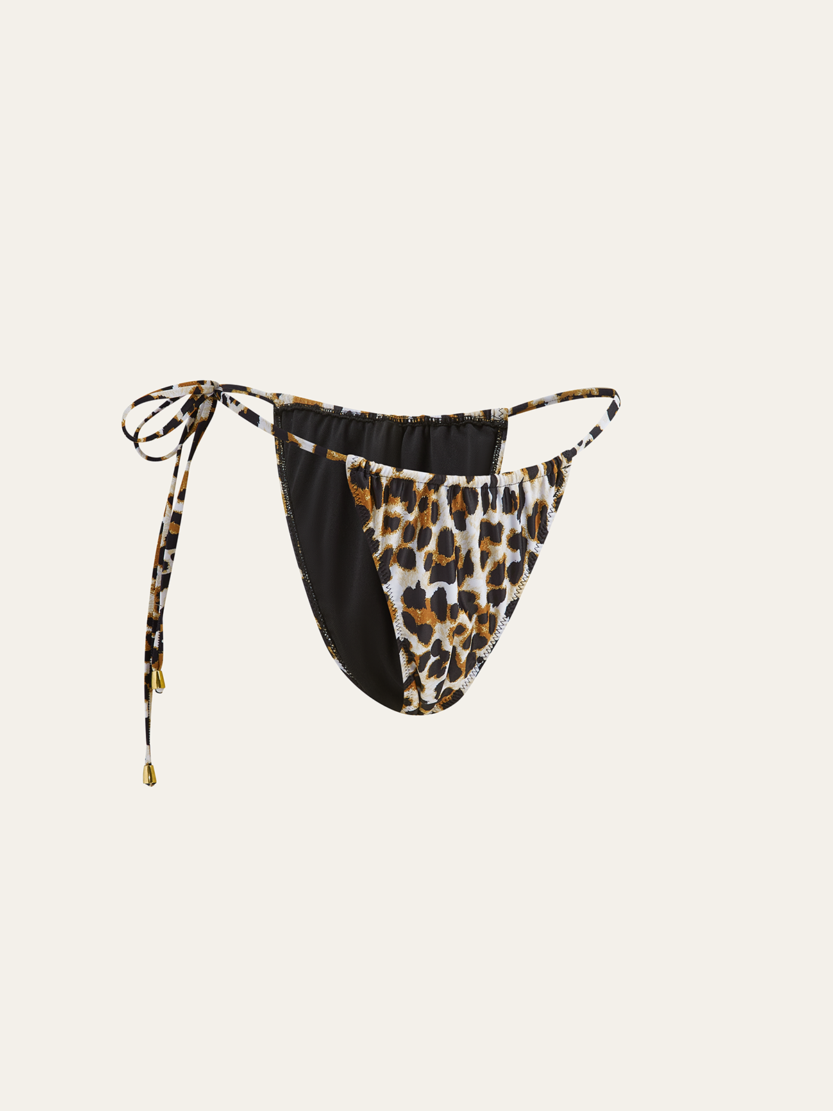 Leopard Print Tie-Side Bikini Bottom