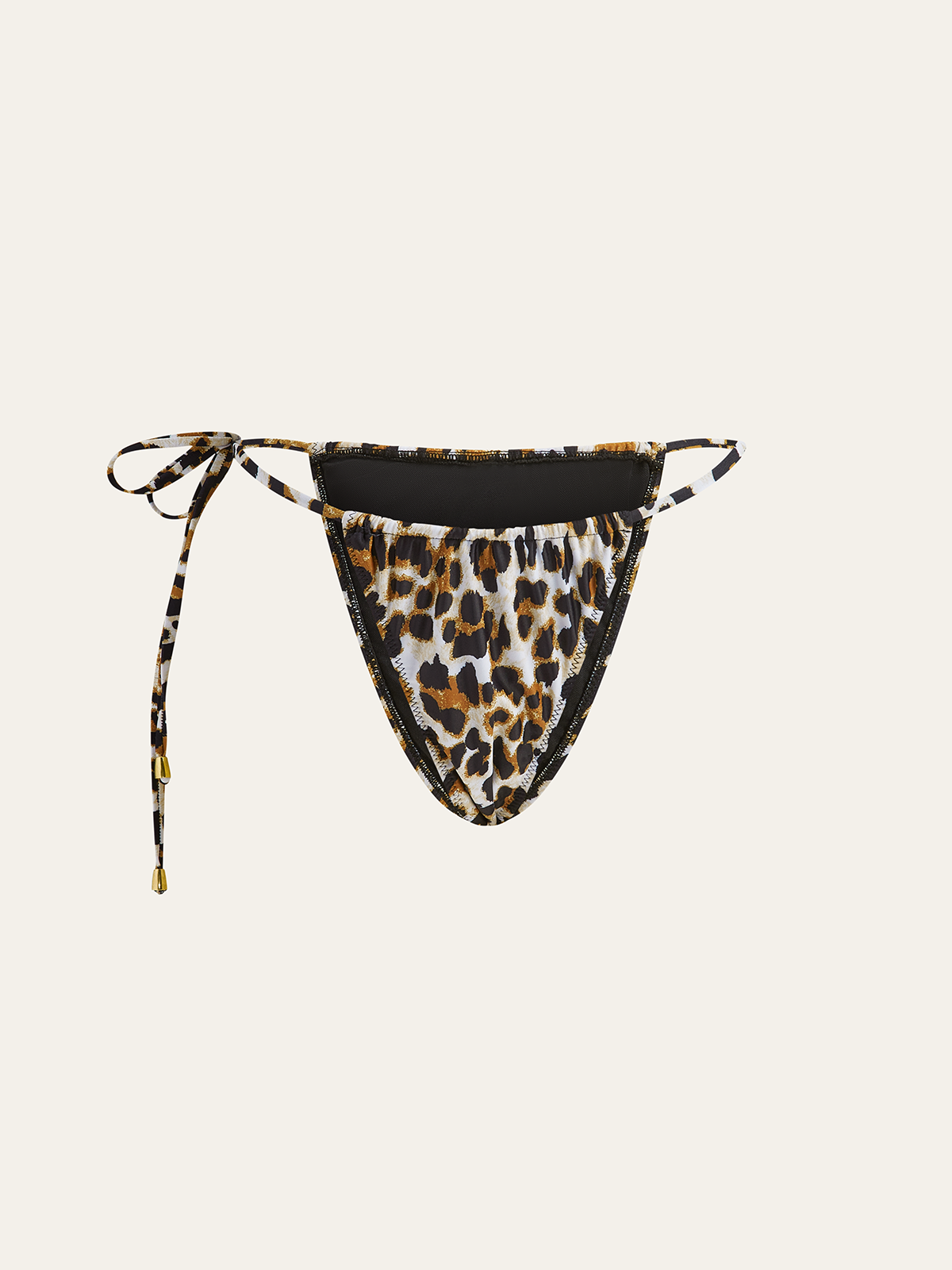 Leopard Print Tie-Side Bikini Bottom