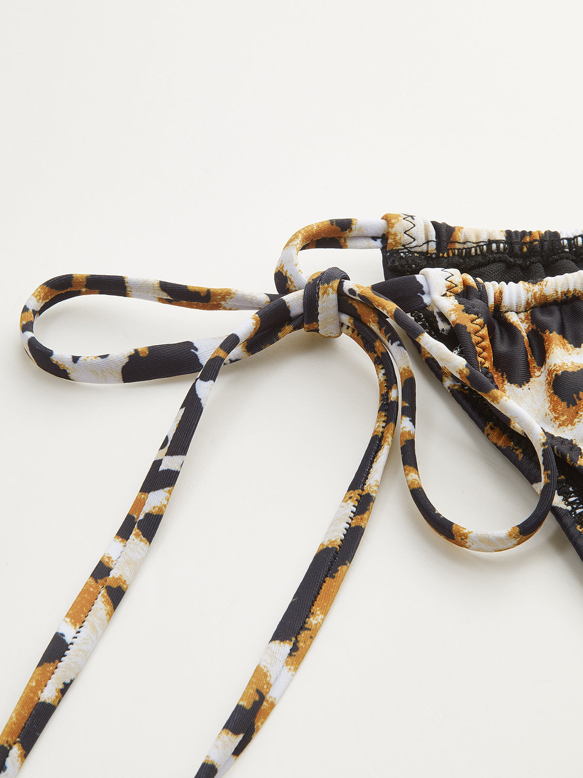 Leopard Print Tie-Side Bikini Bottom