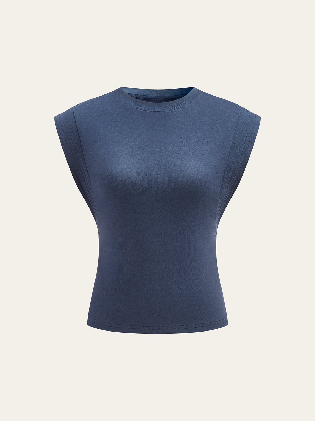 Solid Pleated Sleeveless Top