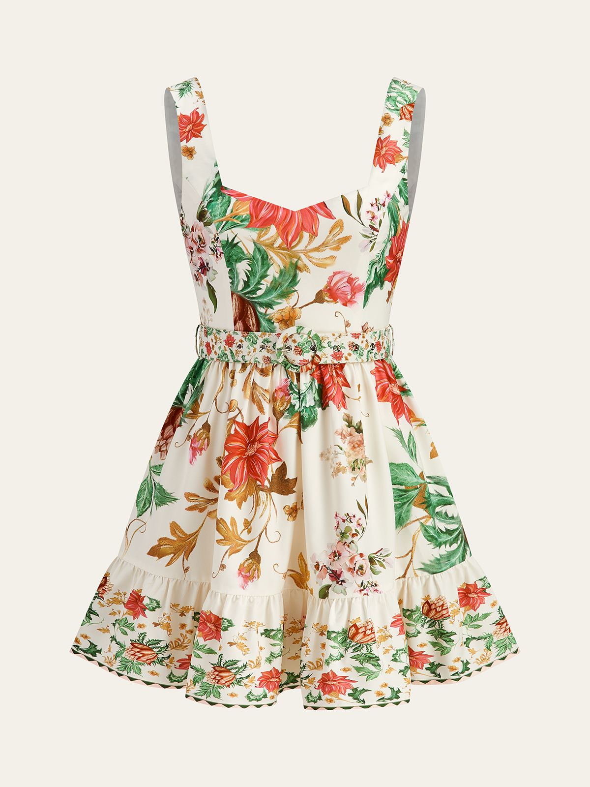 Floral Print Sleeveless Mini Dress