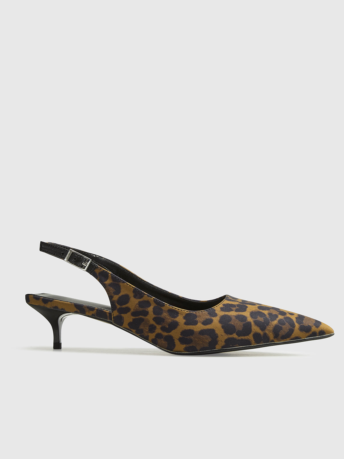 Leopard Kitten Slingback Pumps