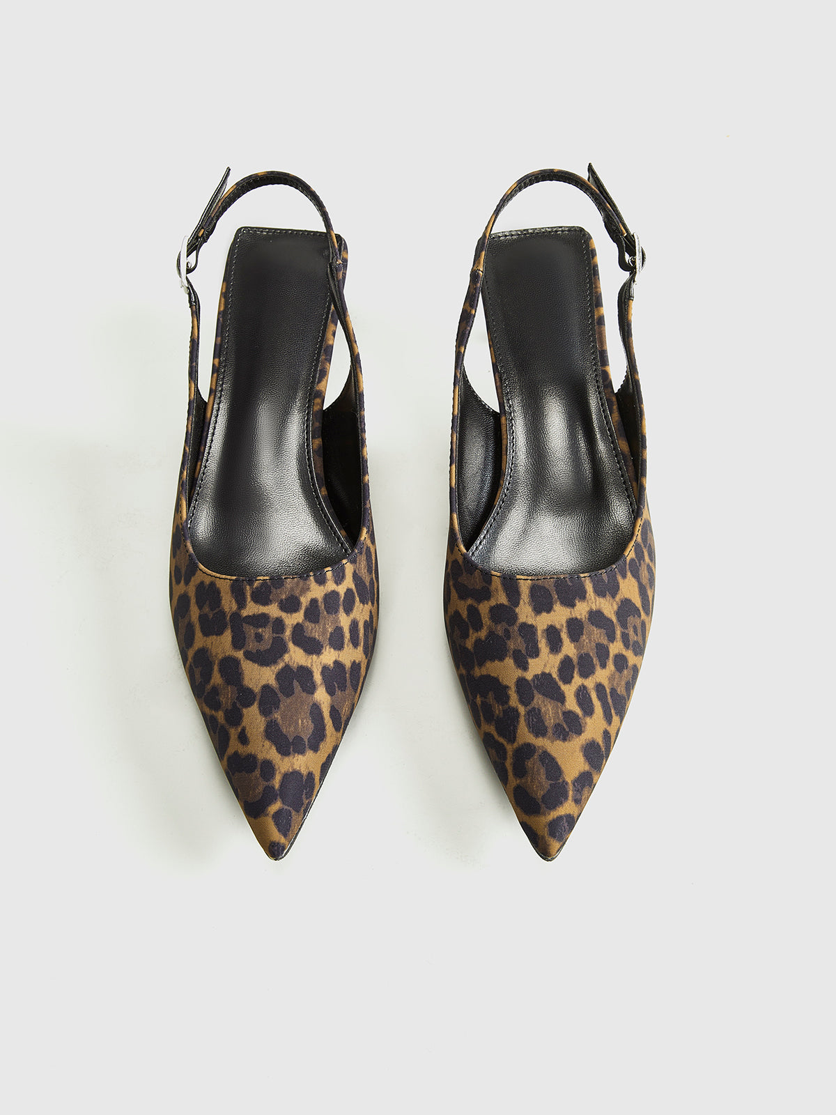 Leopard Kitten Slingback Pumps