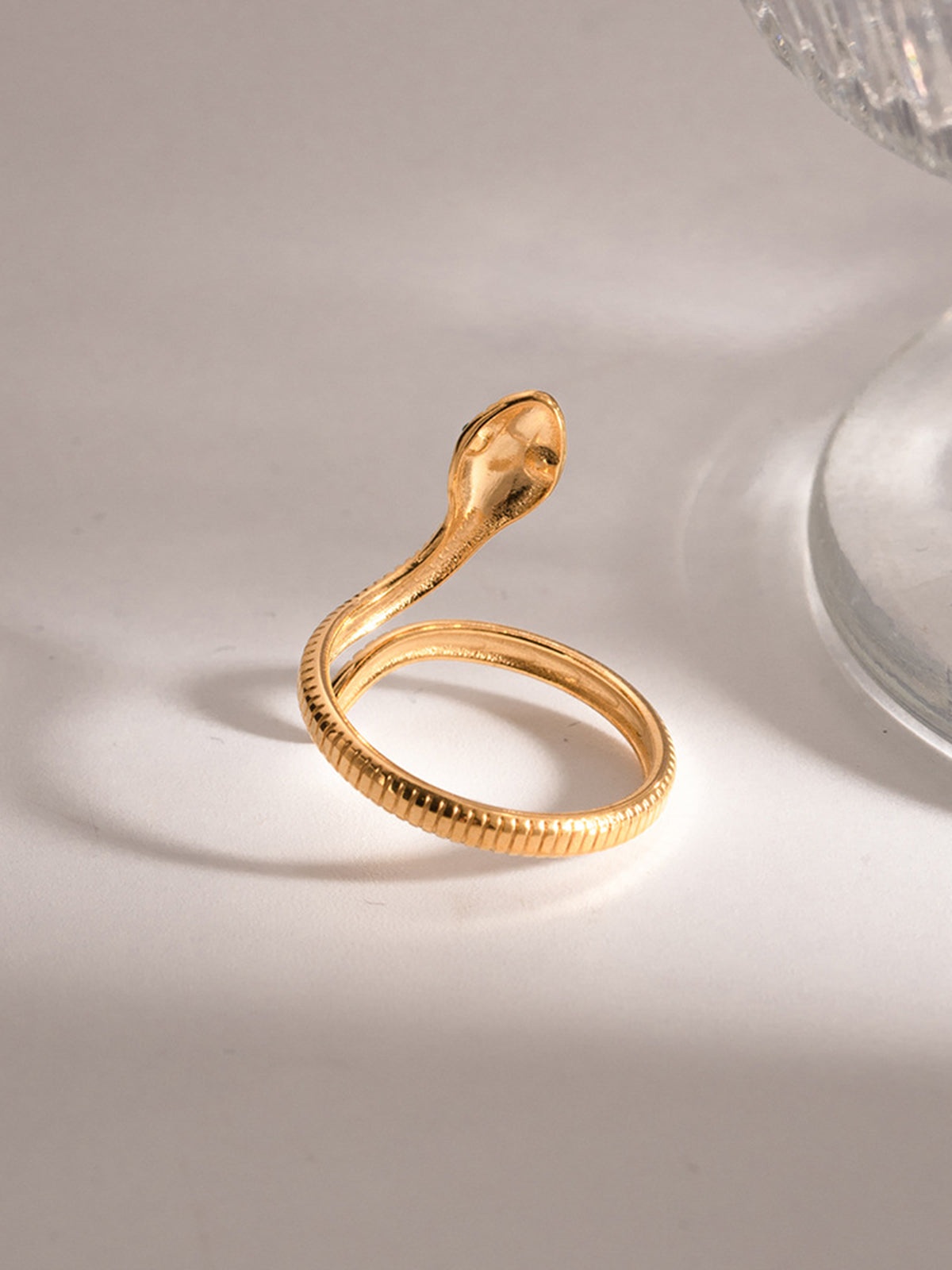 Gold-Toned Snake-Shaped Ring