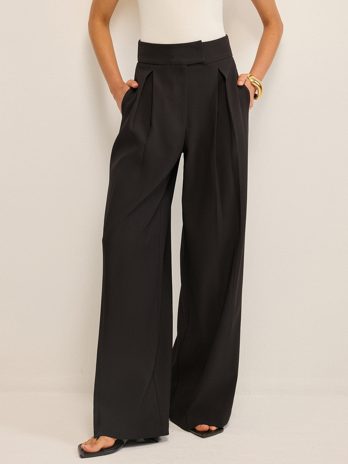 High-Waisted Wide-Leg Pants