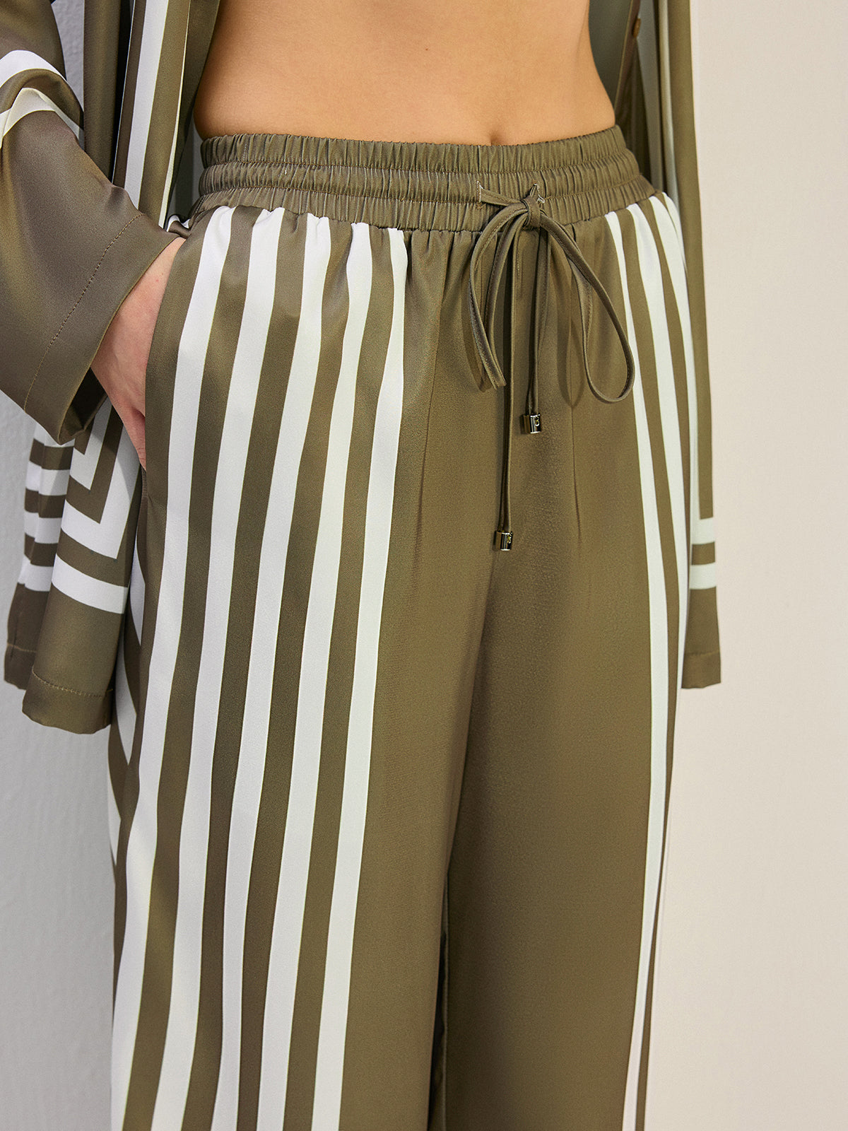 Striped Satin Pants