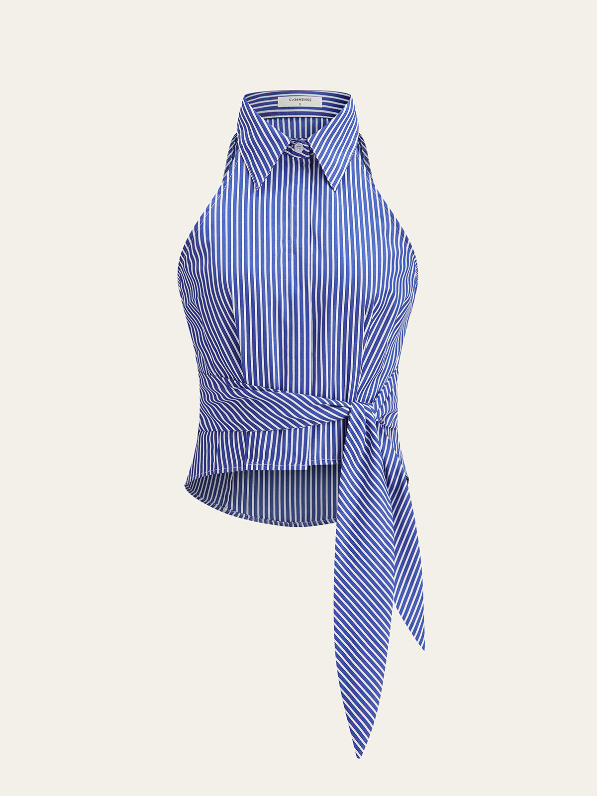 Striped Tie-Waist Crop Top