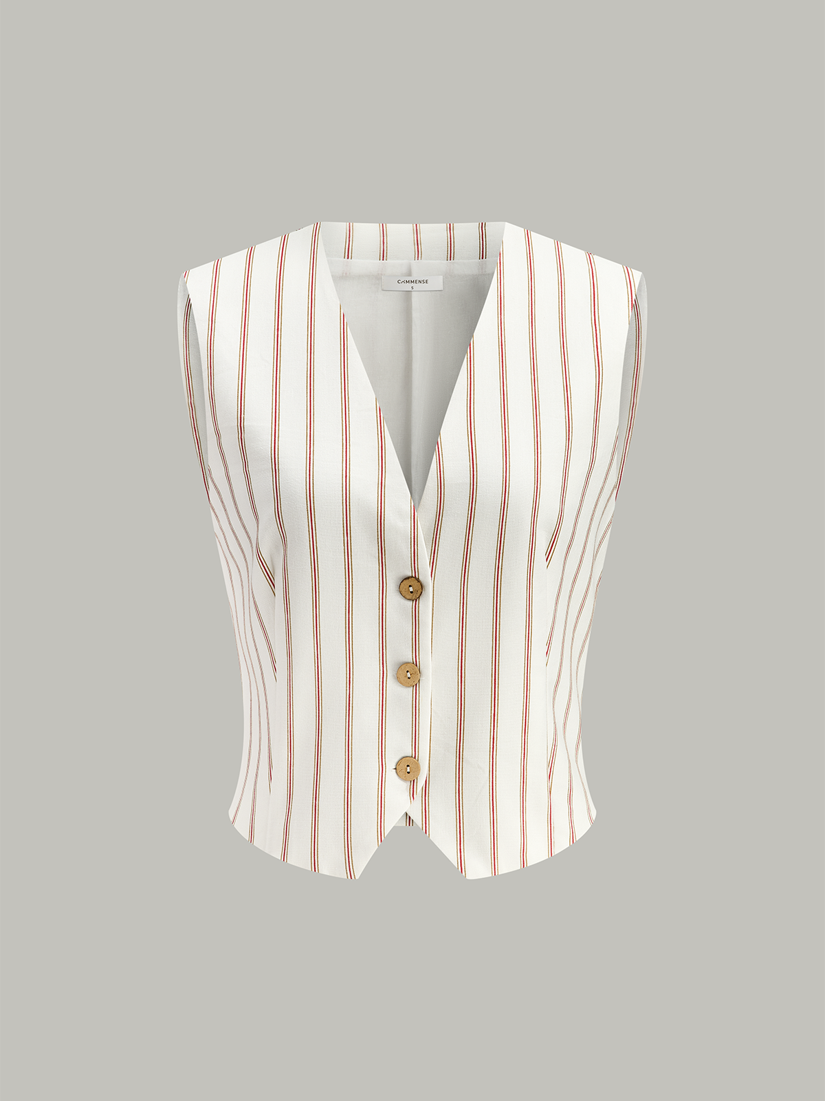 Belted Striped Shorts Set