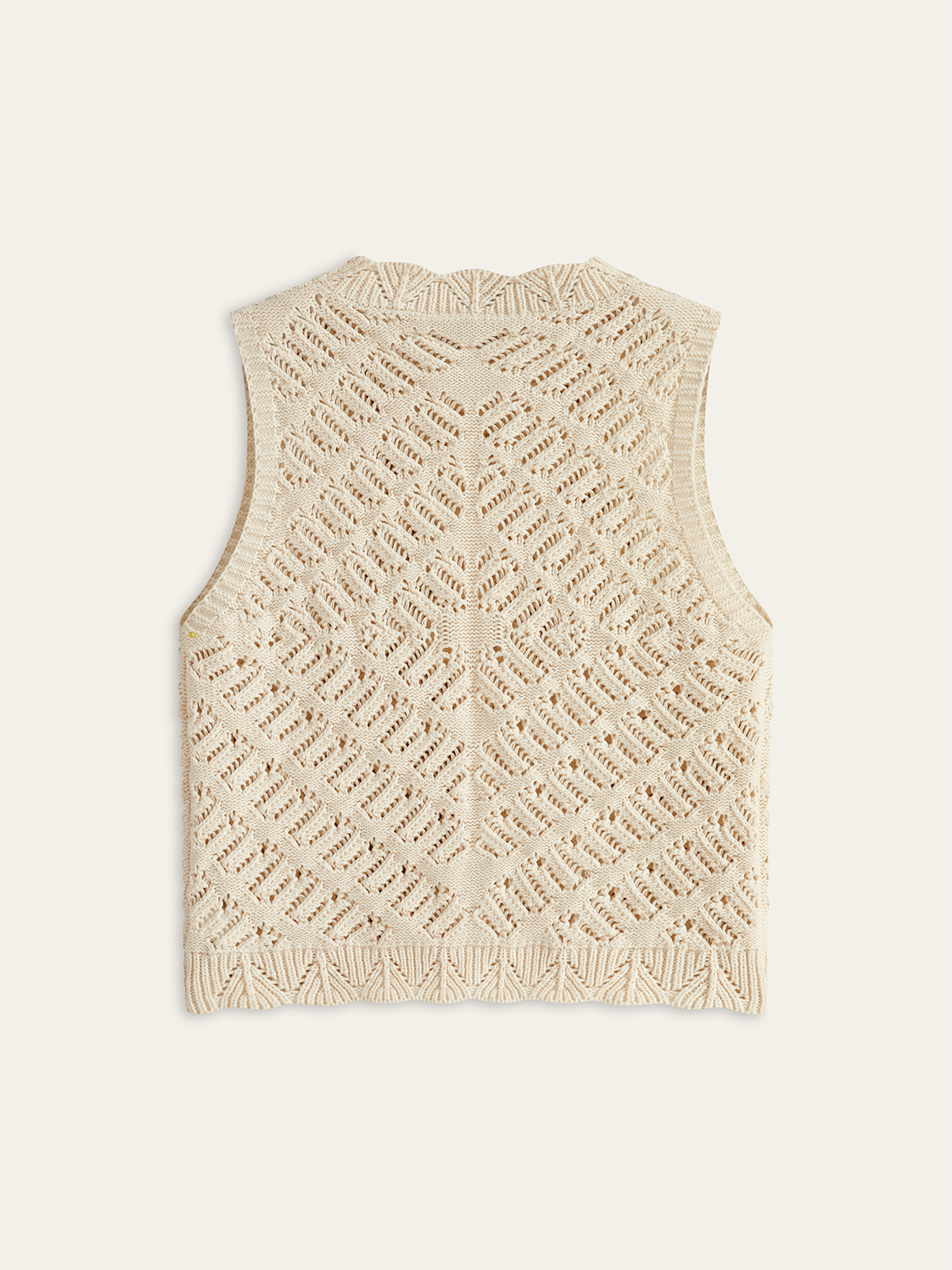 Knitted Sleeveless Cardigan with Button Front