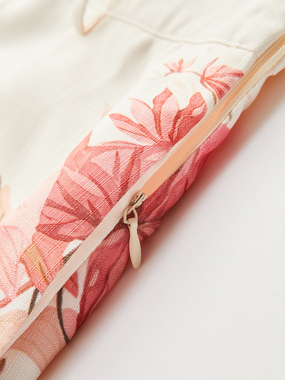 Belted Tropical Print High-Waist Shorts