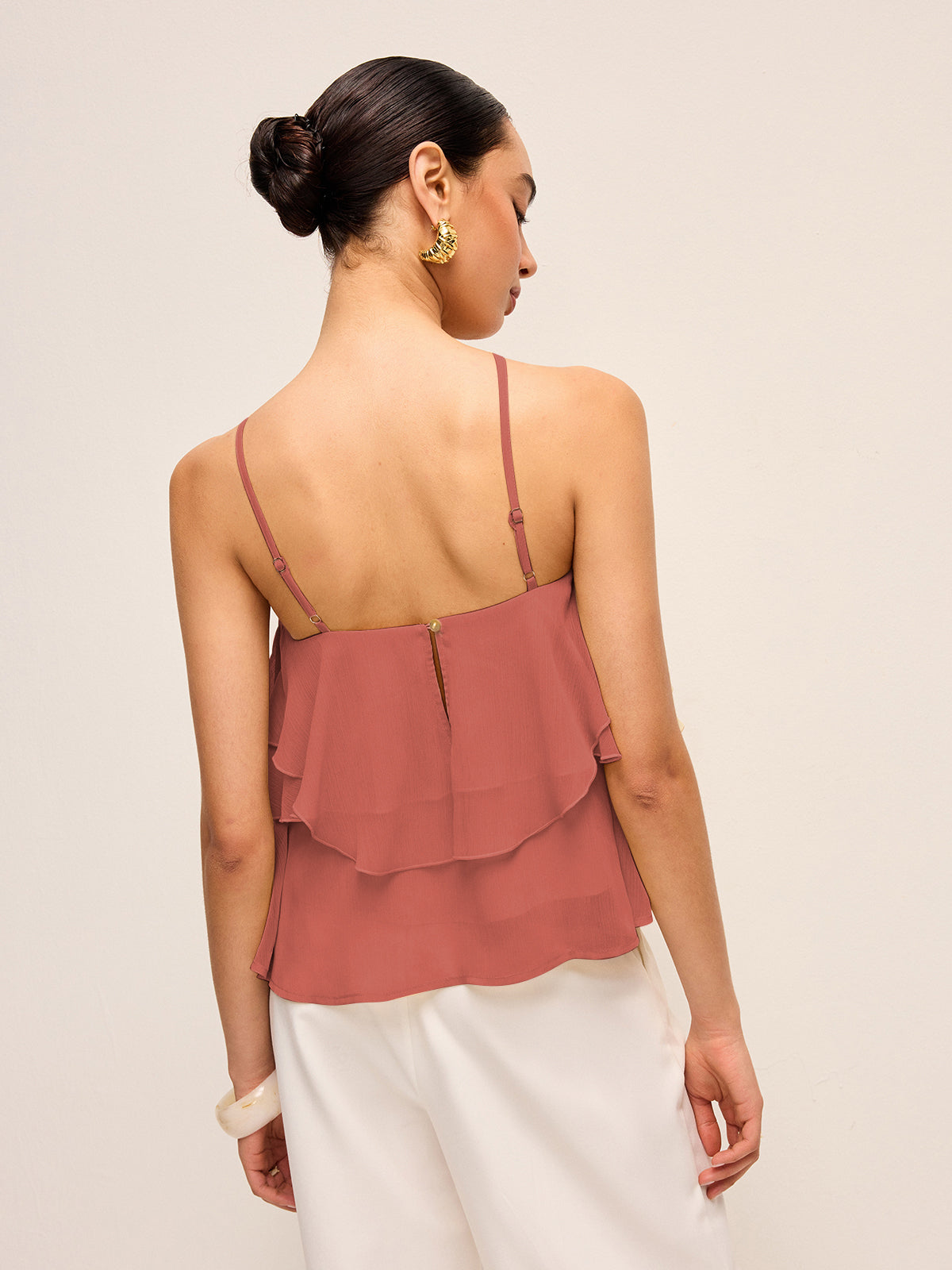 Floral Ruffle Halter Top