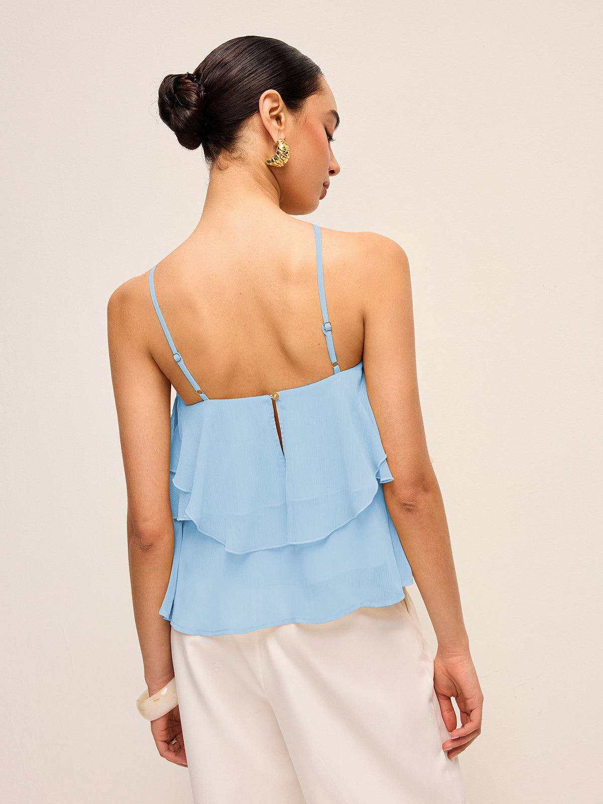 Floral Ruffle Halter Top