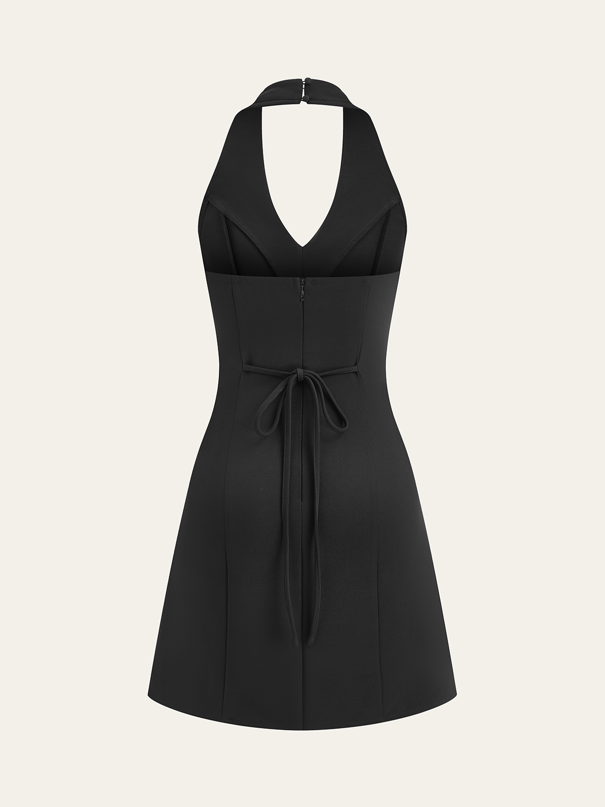 Metal Button Halter Dress