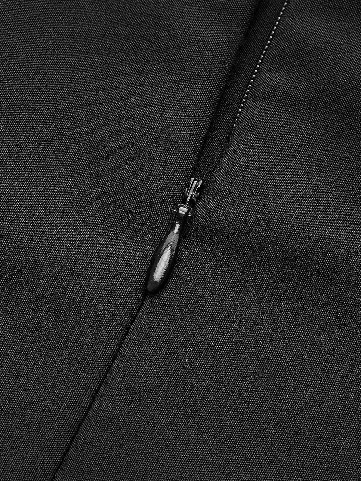 Metal Button Halter Dress