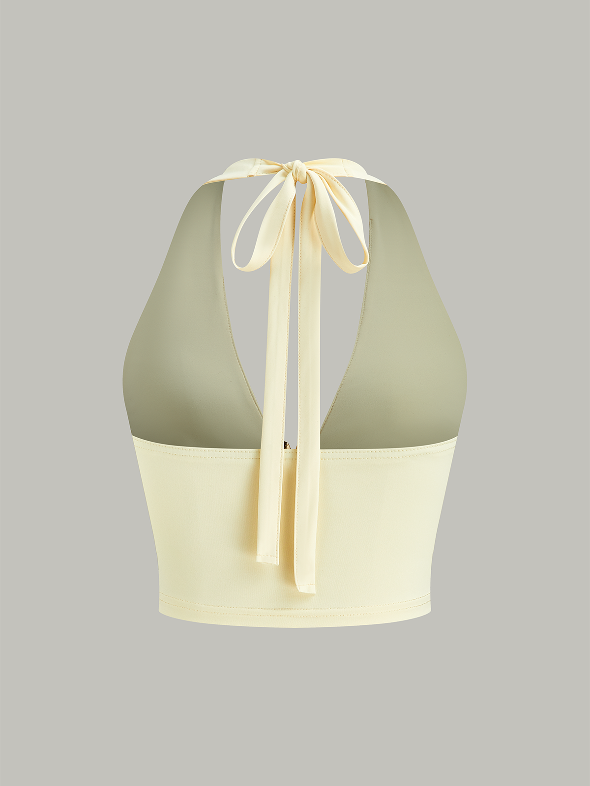 Halter Neck Crop Top and Mesh Paneled Skirt Set