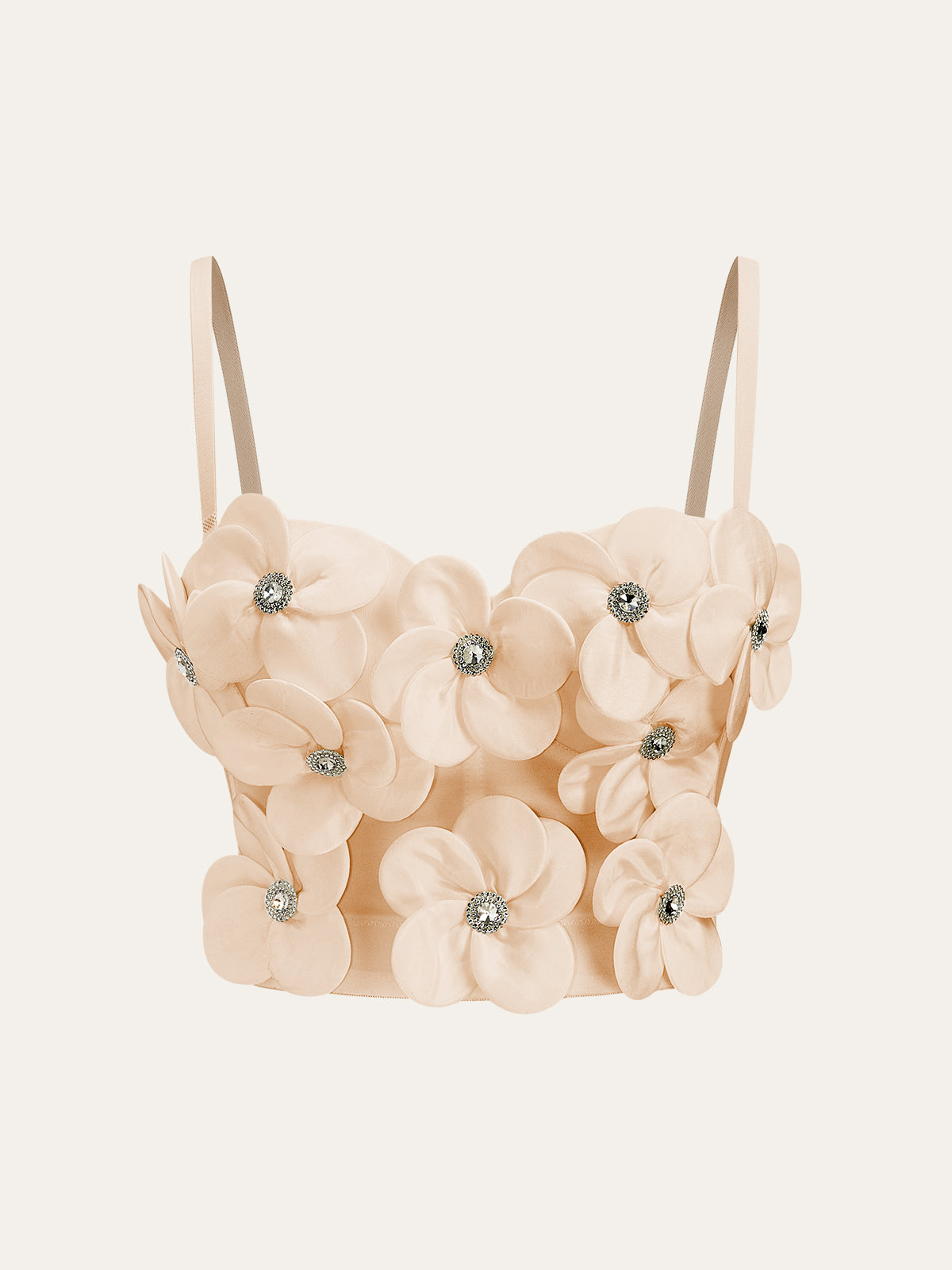 3D Floral Embellished Corset