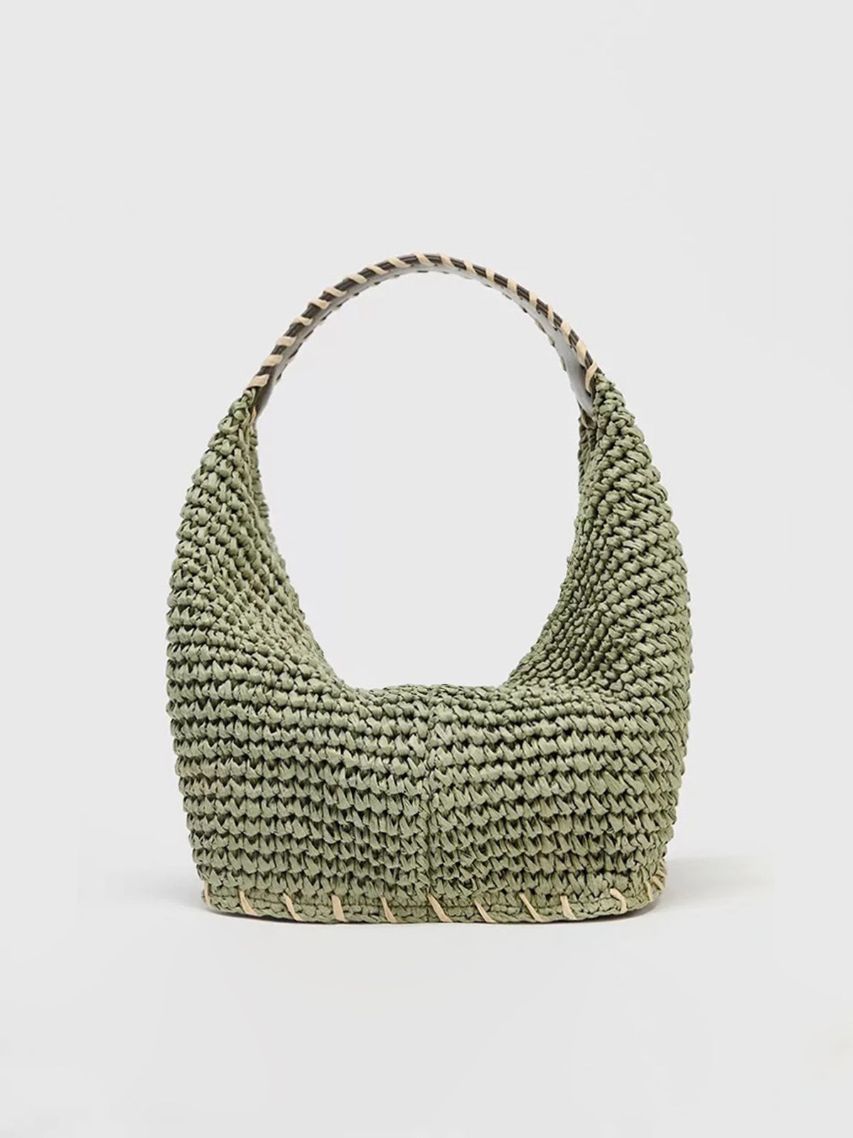 Woven Straw Hobo Bag