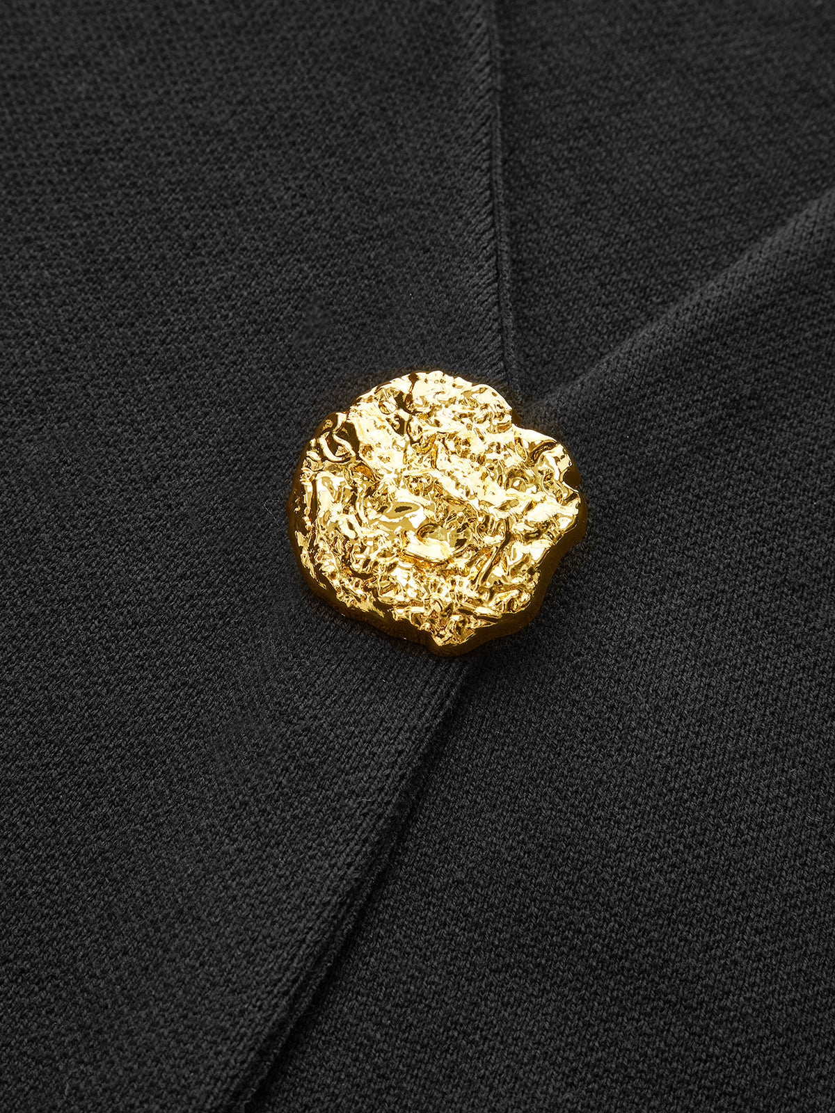 Metal Button V-Neck Knit Vest