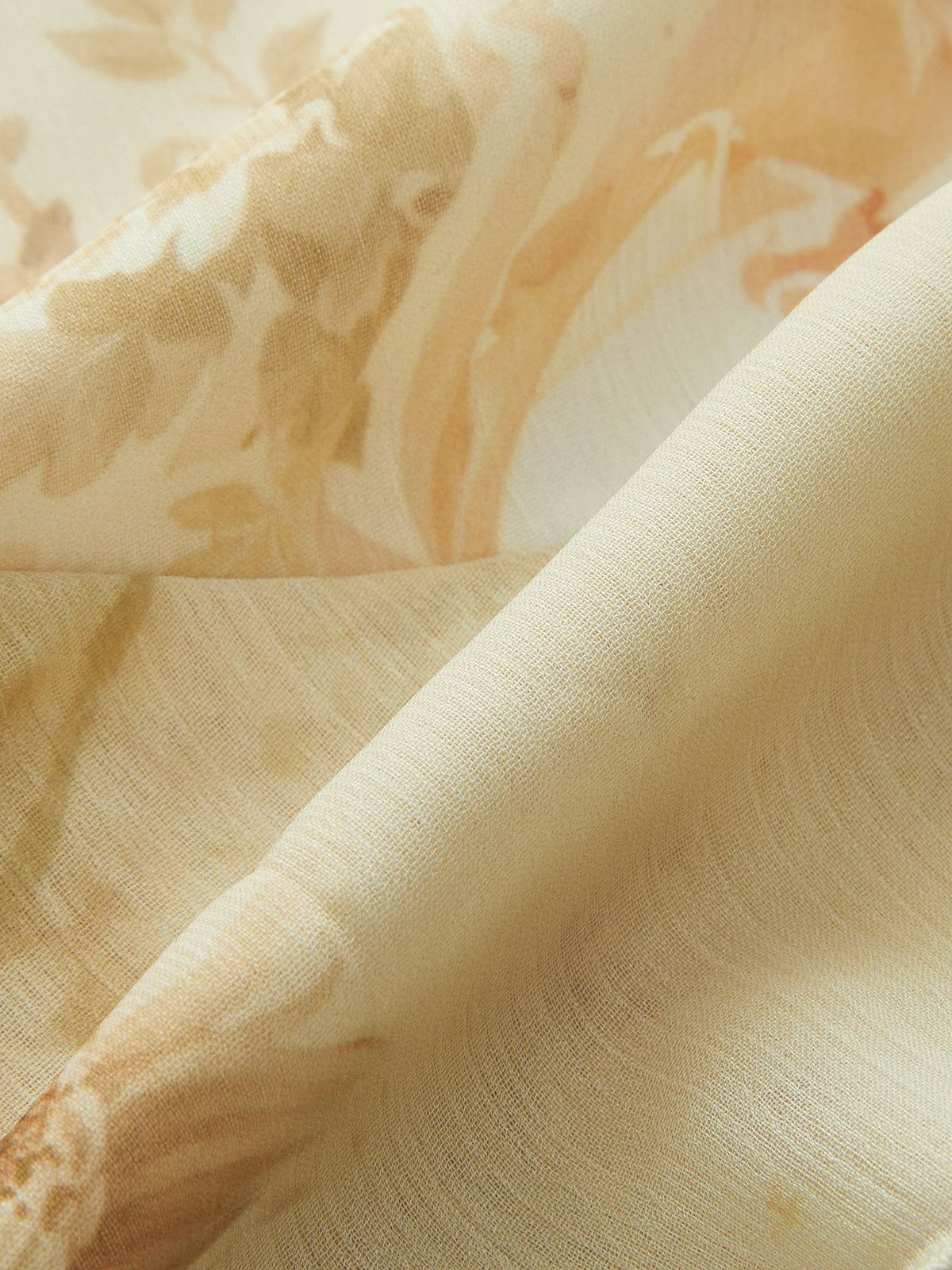 Semi-Sheer Chiffon Floral Printed Ruffled Mini Dress