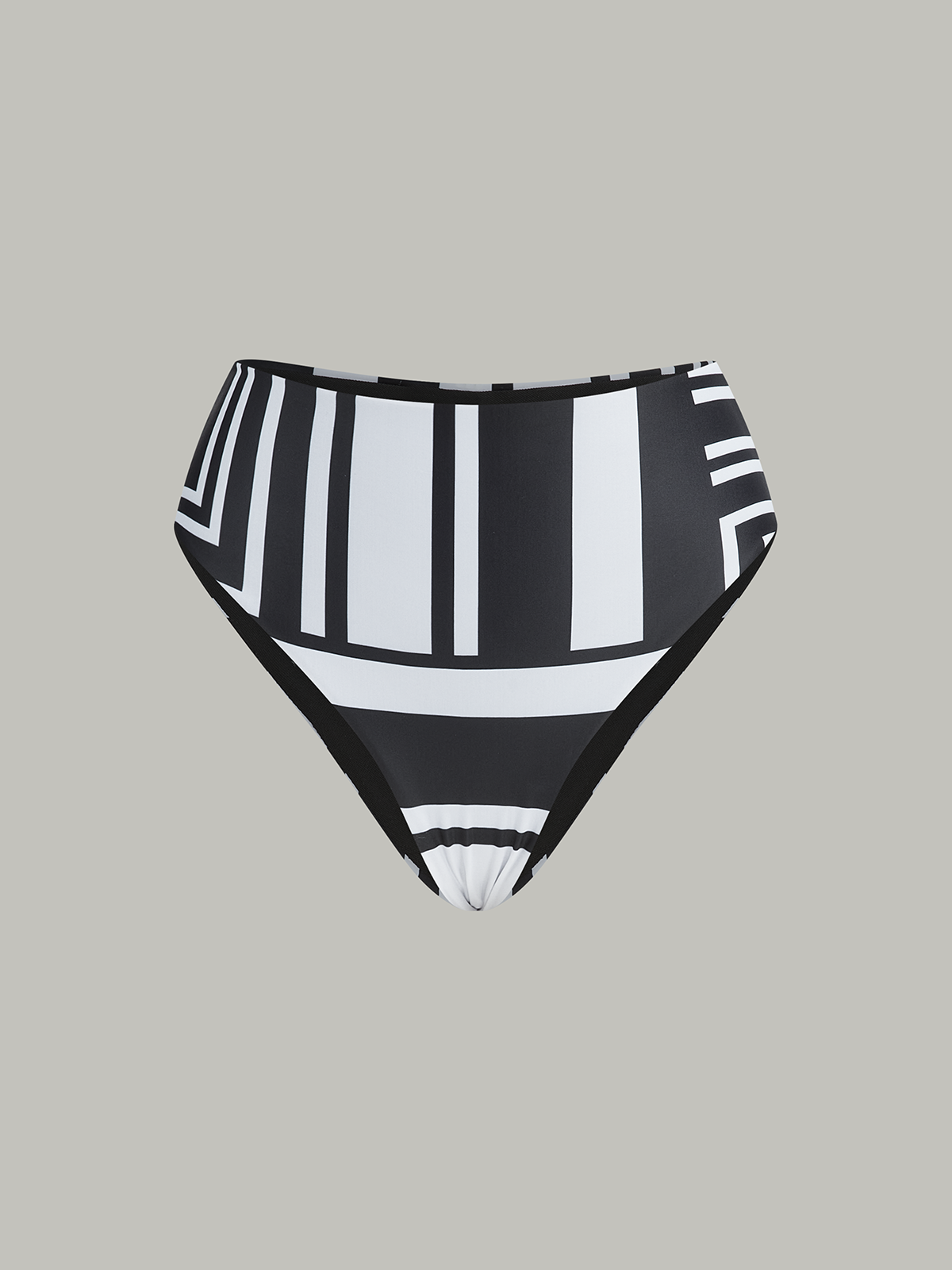 Geometric Print High-Waisted Bikini Bottom