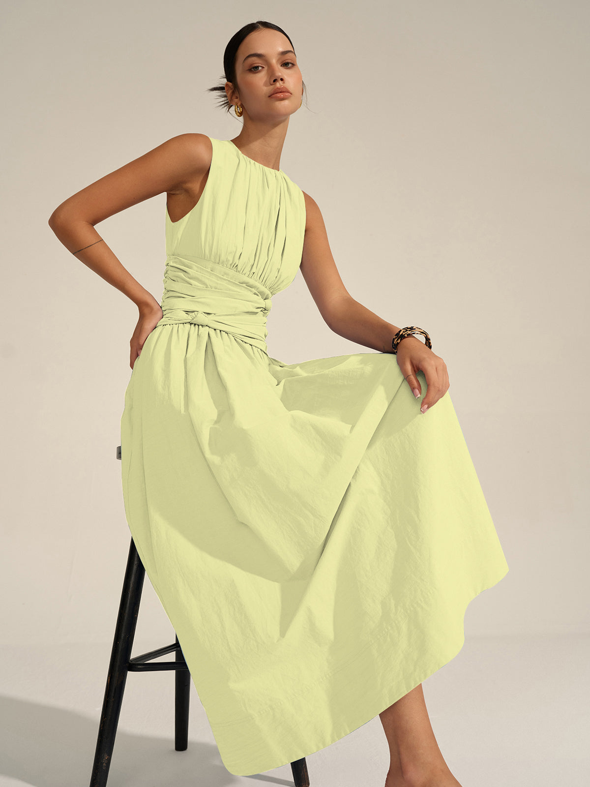 Ruched Waist Maxi Dress