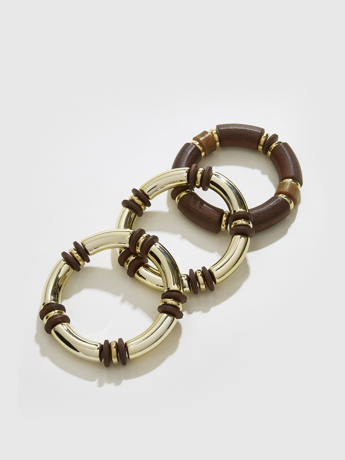 Stackable Wood and Resin Bracelet