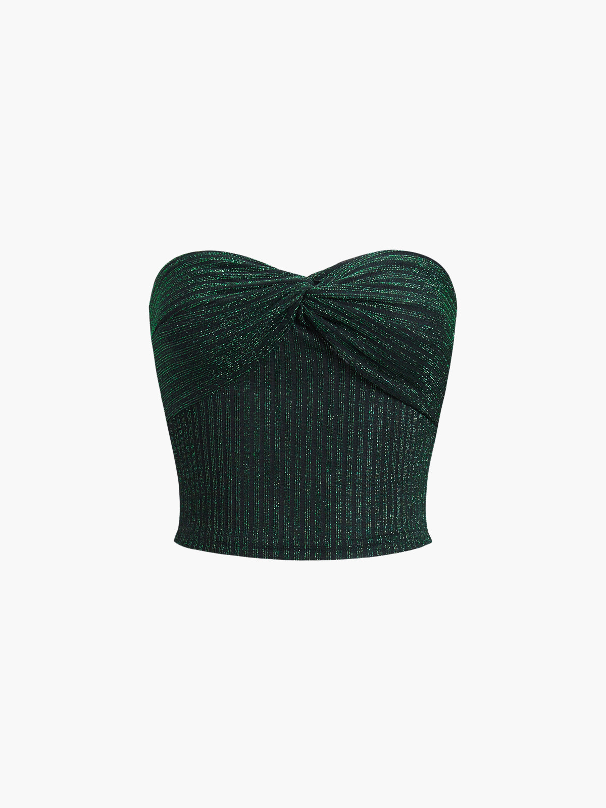 Glitter Sweetheart Tube Crop Top