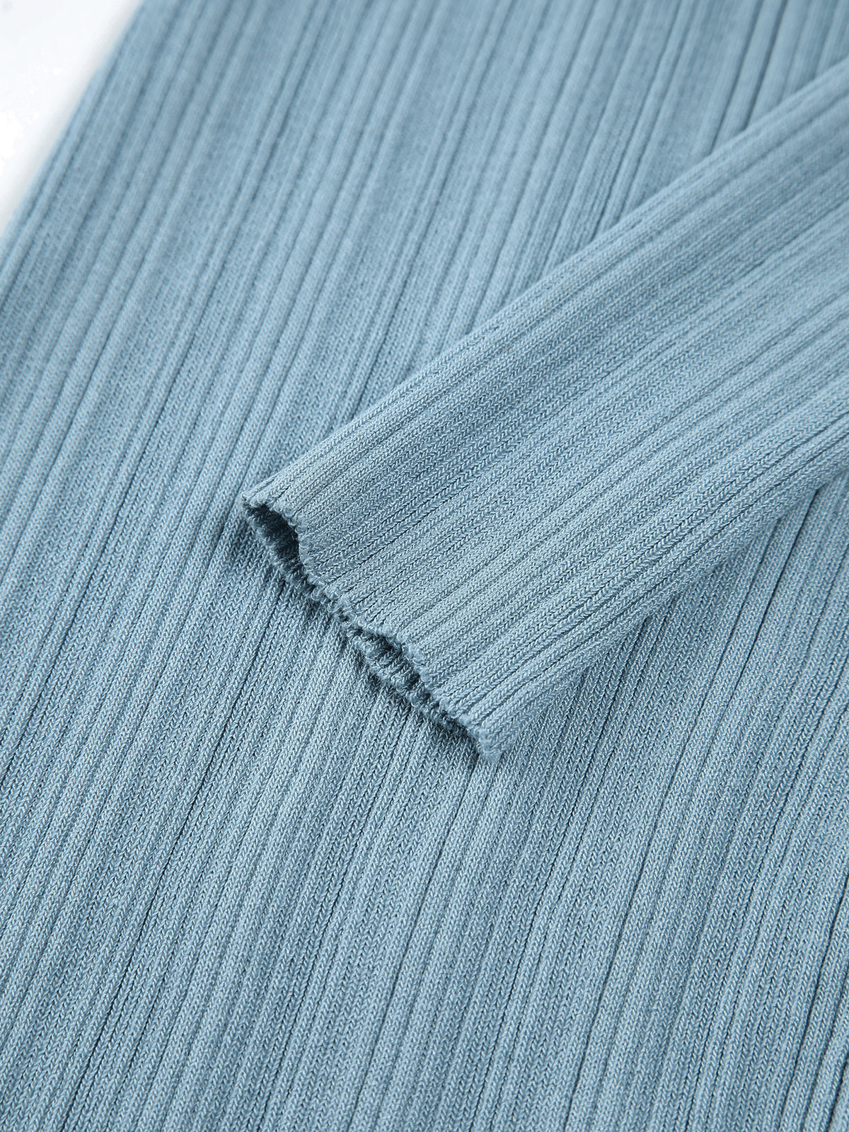 Baby Blue Knit Long Sleeve Midi Dress