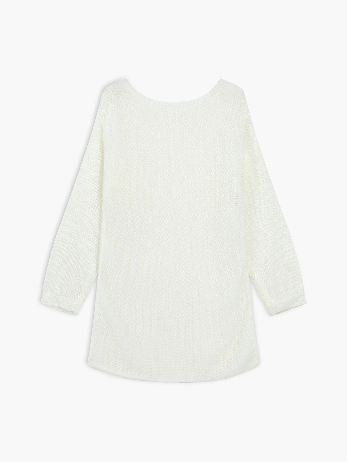 Sheer Open Knit Oversized Sweater